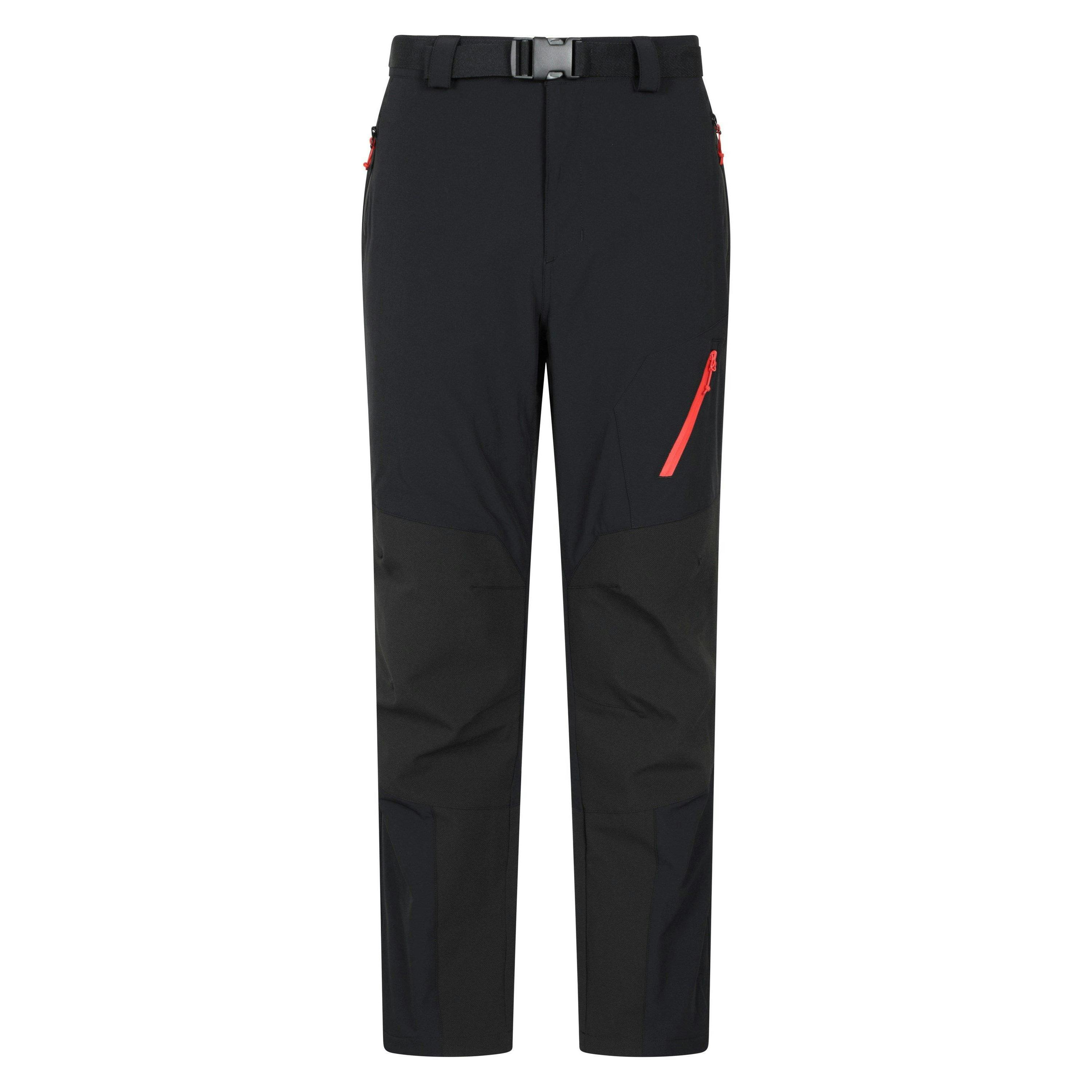 Mountain Warehouse Men's Black Forest Fleece Lined Regular Winter Trousers - 42R - 90% Polyamide/10% Elastane