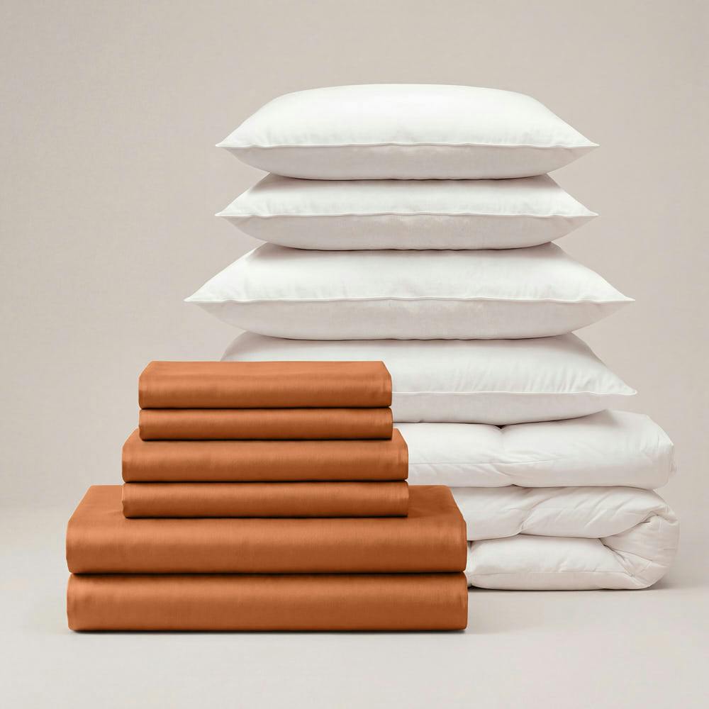 Bedable Sateen Luxe Bedding Set - Terracotta - S.king