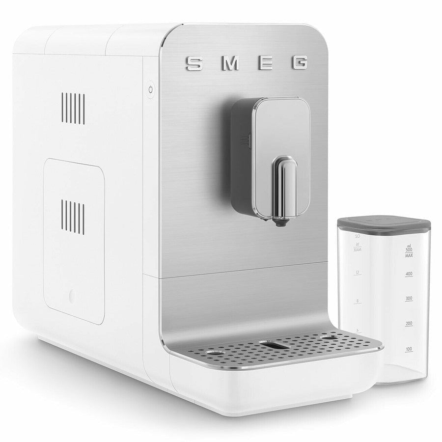 Smeg White Matte Bcc13 Bean To Cup Coffee Machine With Automatic Milk Frother - Matte