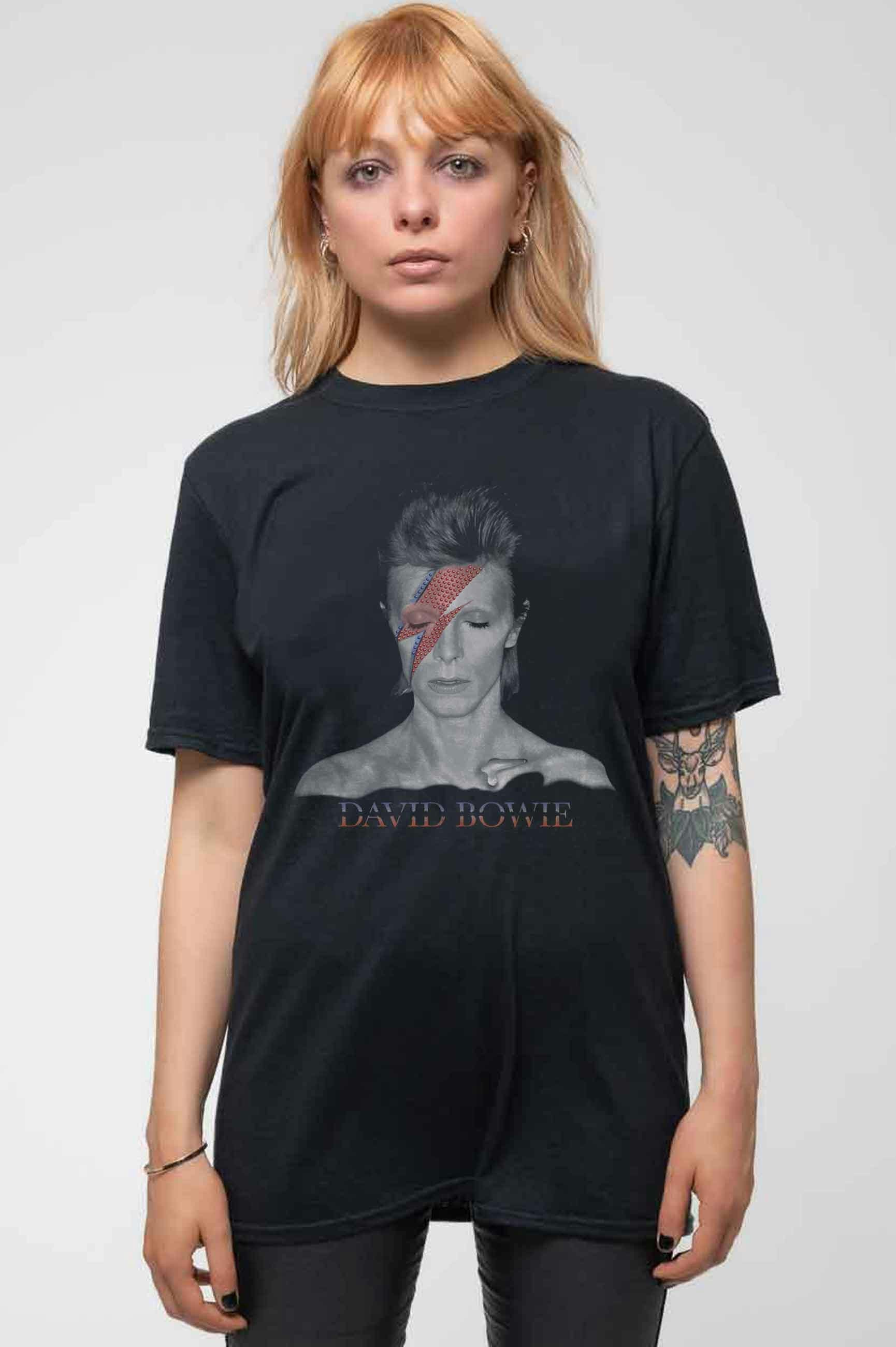 Paradiso Clothing Unisex Black David Bowie Aladdin Sane Profile T Shirt - Xxl