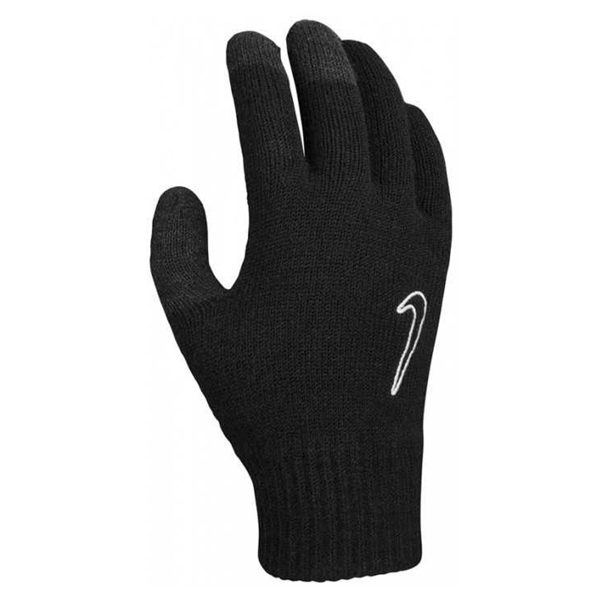 Nike Unisex Black/White Adult Tech Grip 2.0 Knitted Gloves - S-M - 95% Acrylic/5% Elastane