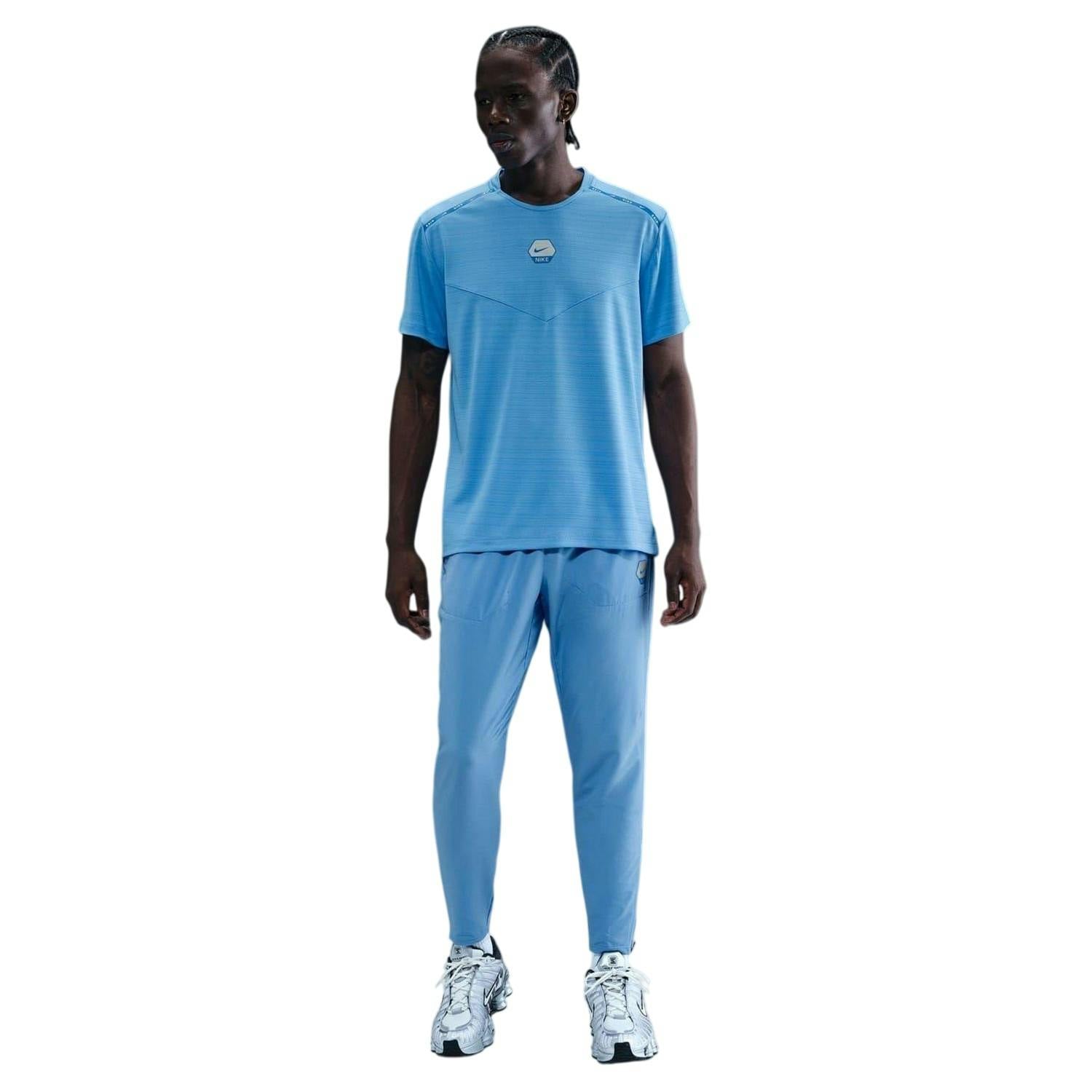 Nike Men's Blue City Side Running T-Shirt - University - Xl - University - 100% Polyester