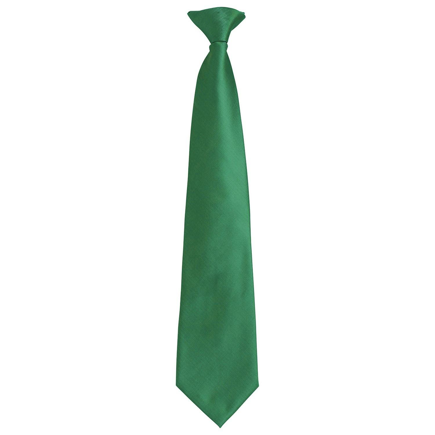 Premier (One Size, Emerald) Unisex Adult Colours Fashion Plain Clip-On Tie - Image 3