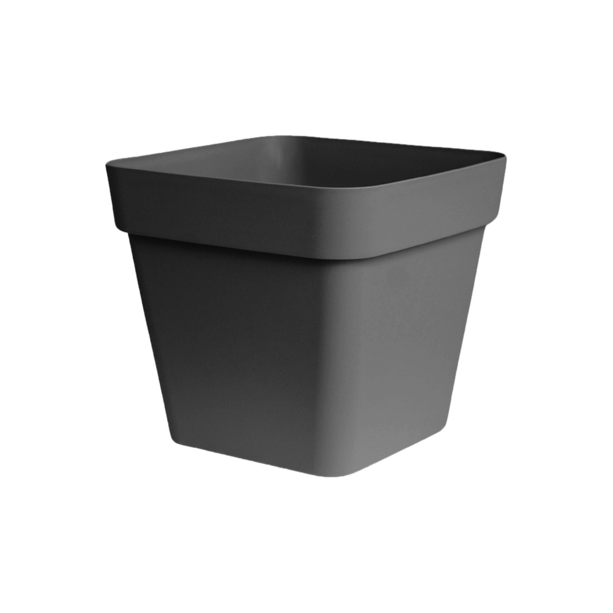Ivyline Black Cleo Square Planter With Wheels