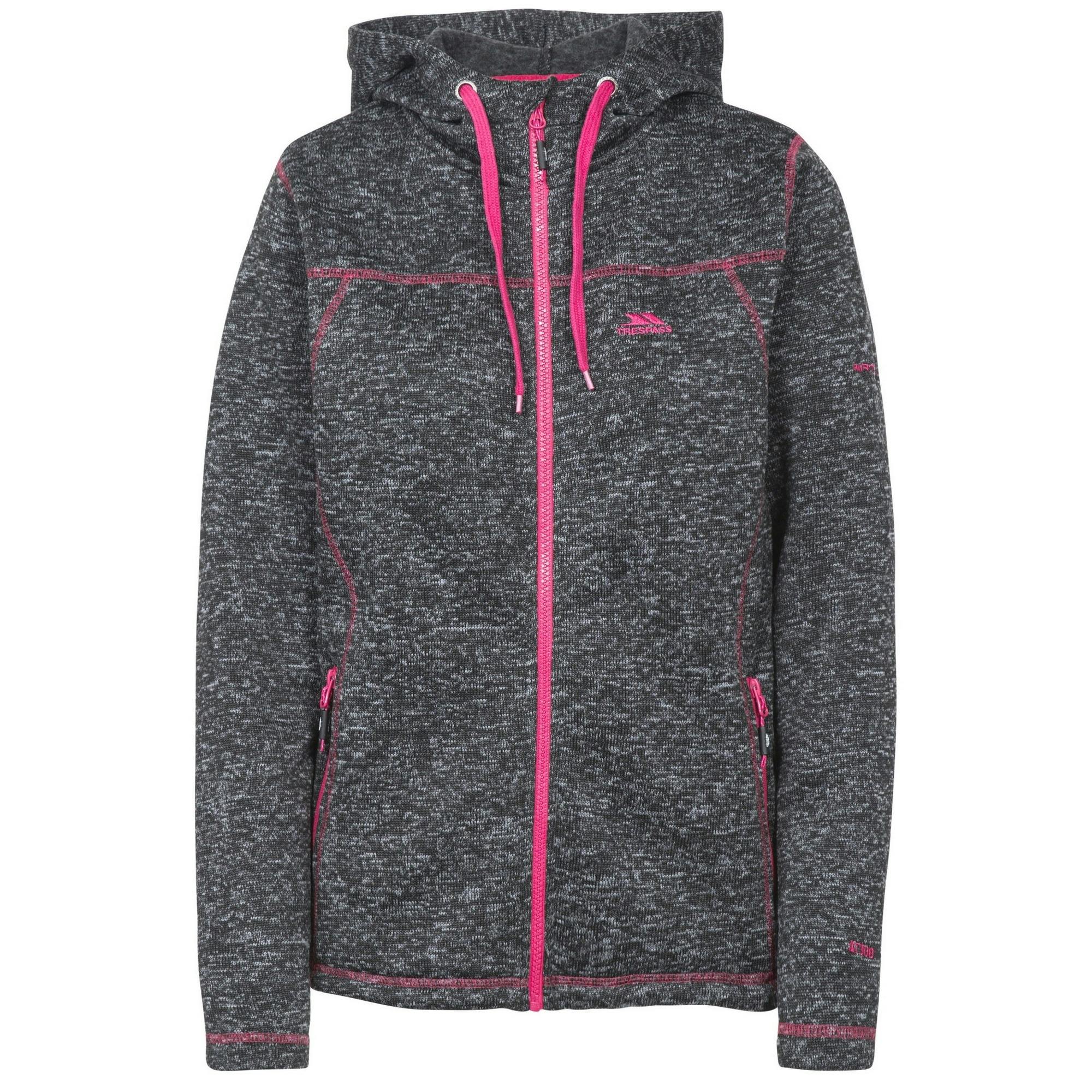 Trespass Women's Black Odelia Fleece Jacket - Marl - Xxs - Marl - 100% Polyester