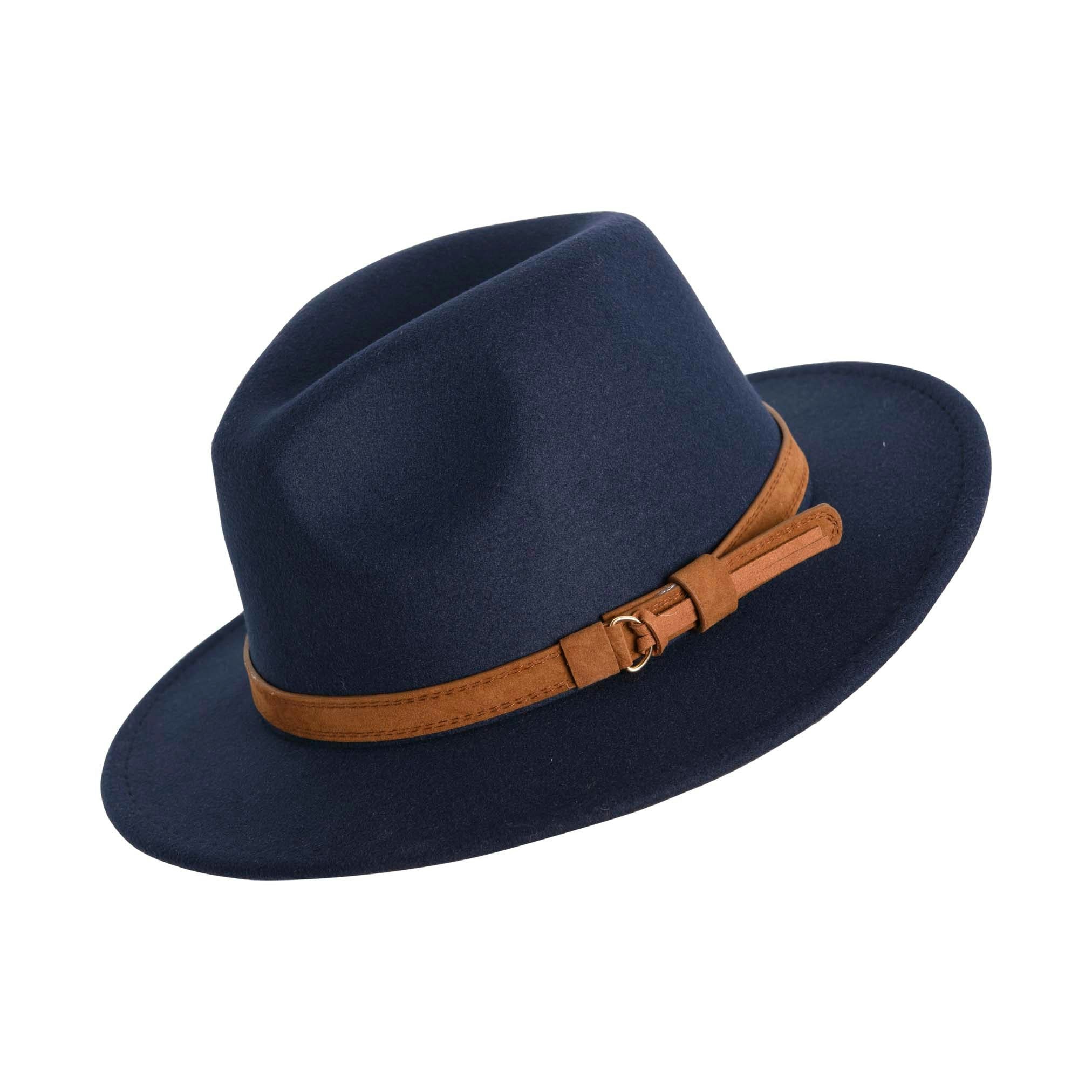 Heritage Traditions Classic Colour Felt Fedora - Navy Felt