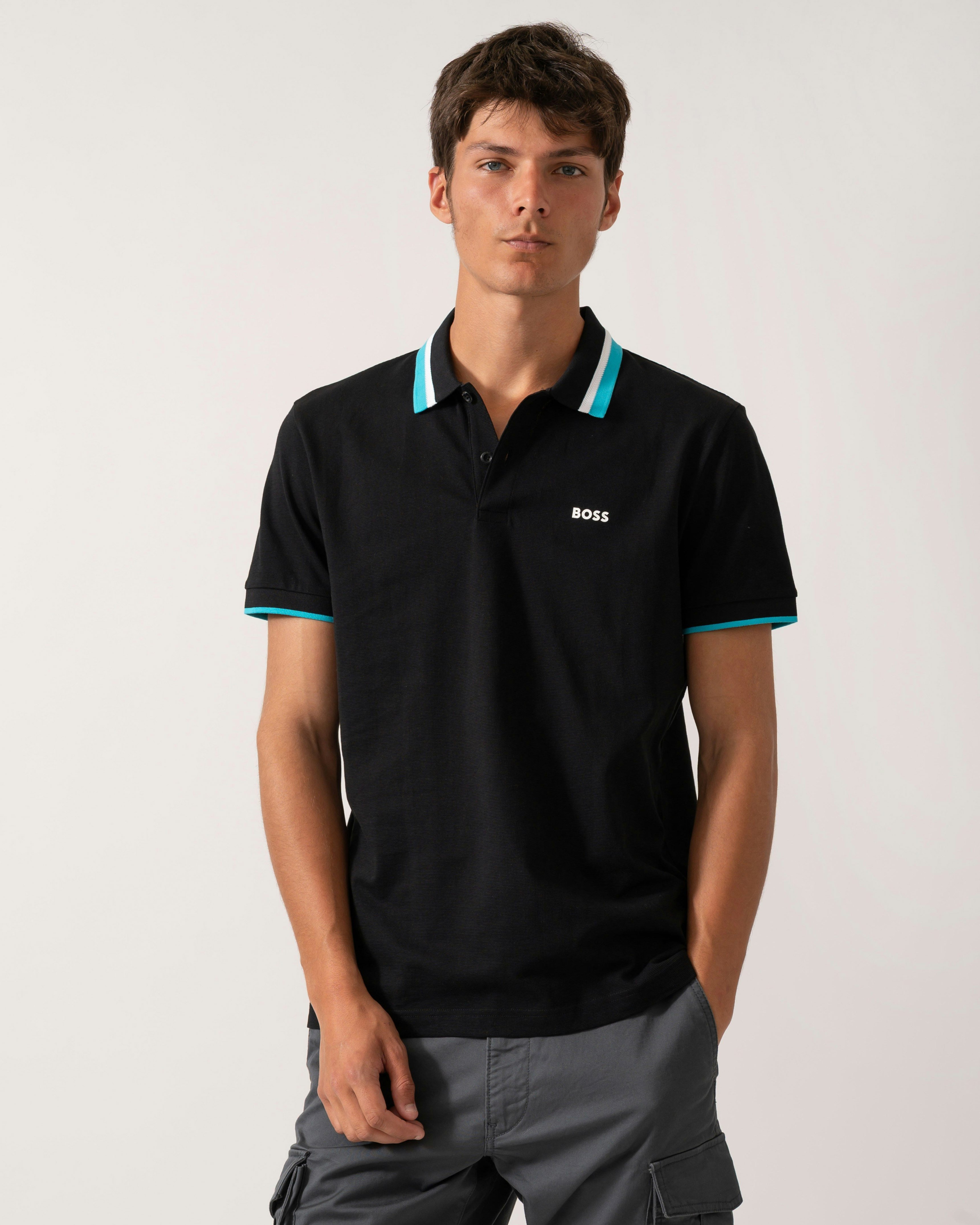 Boss Men's Green/Black Paddy Ap Heritage Polo Shirt - 001 - 001 - Xl