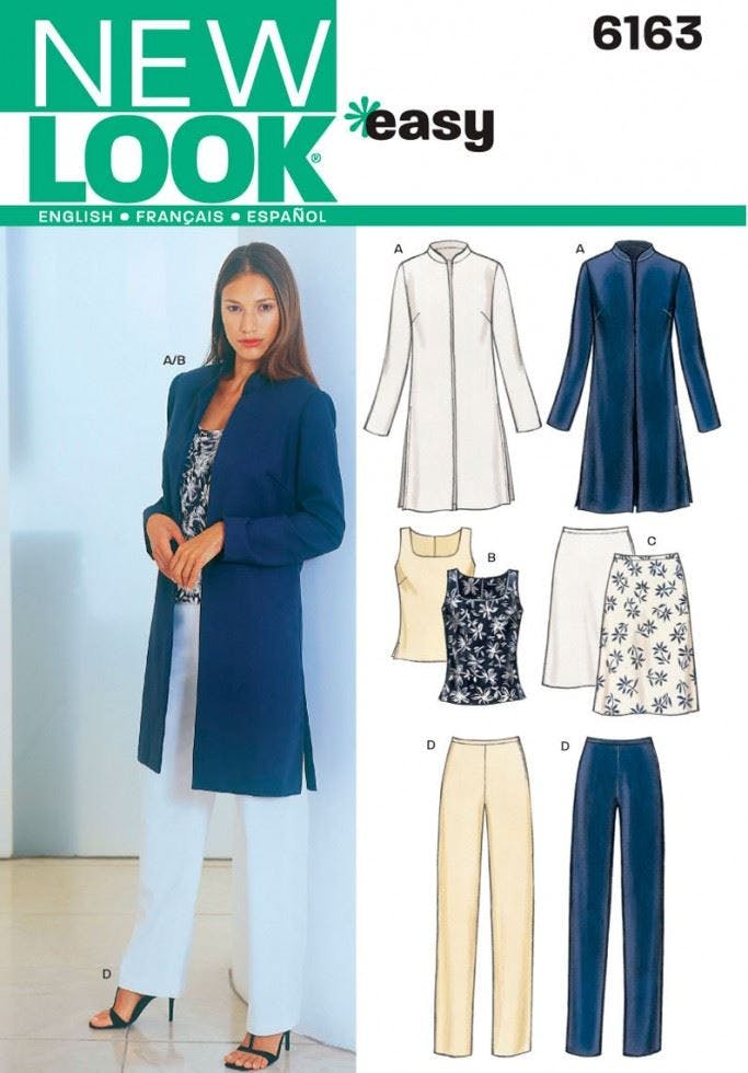 NEW LOOK 6163 JACKET TROUSERS SKIRT MISSES' SEPARATES Sewing Pattern Sizes 8-18 - Image 3