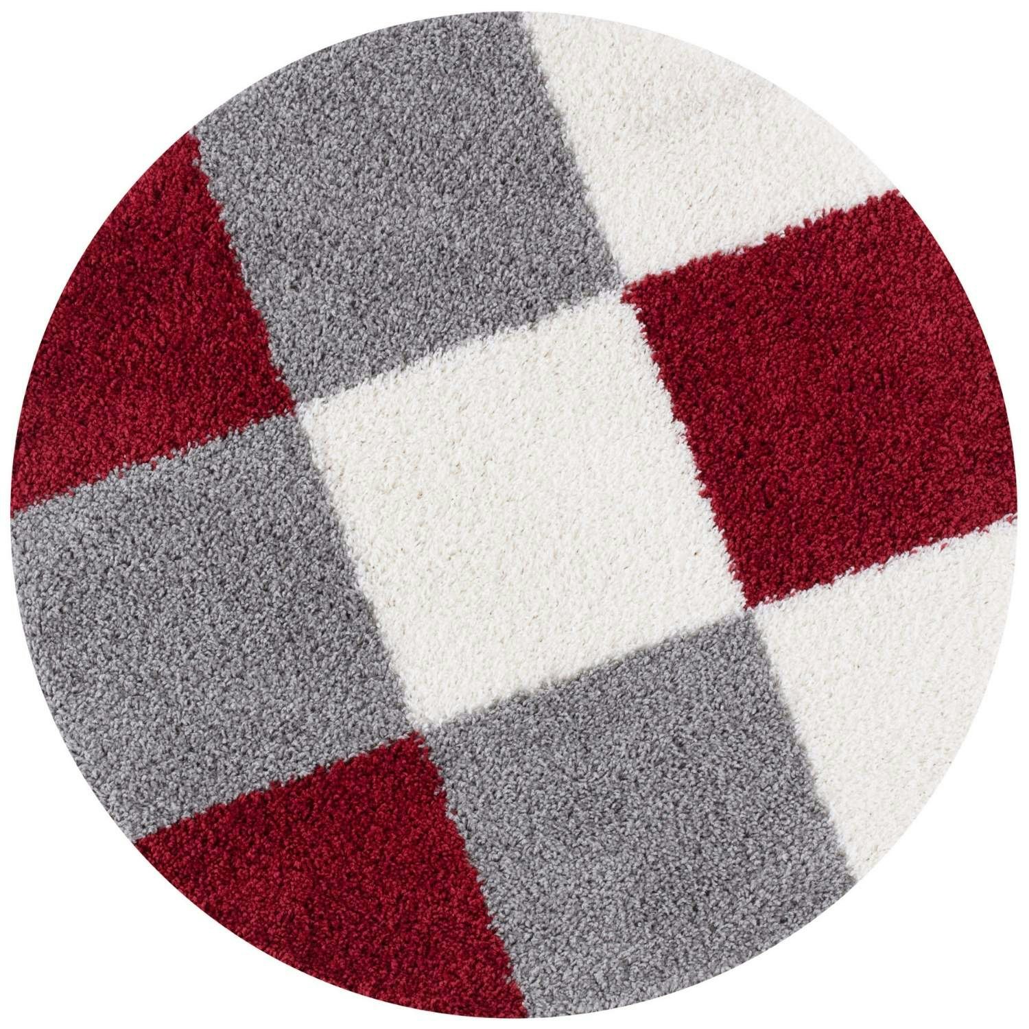 The Rugs Red Myshaggy Geometric Rug - Ø 120 Cm