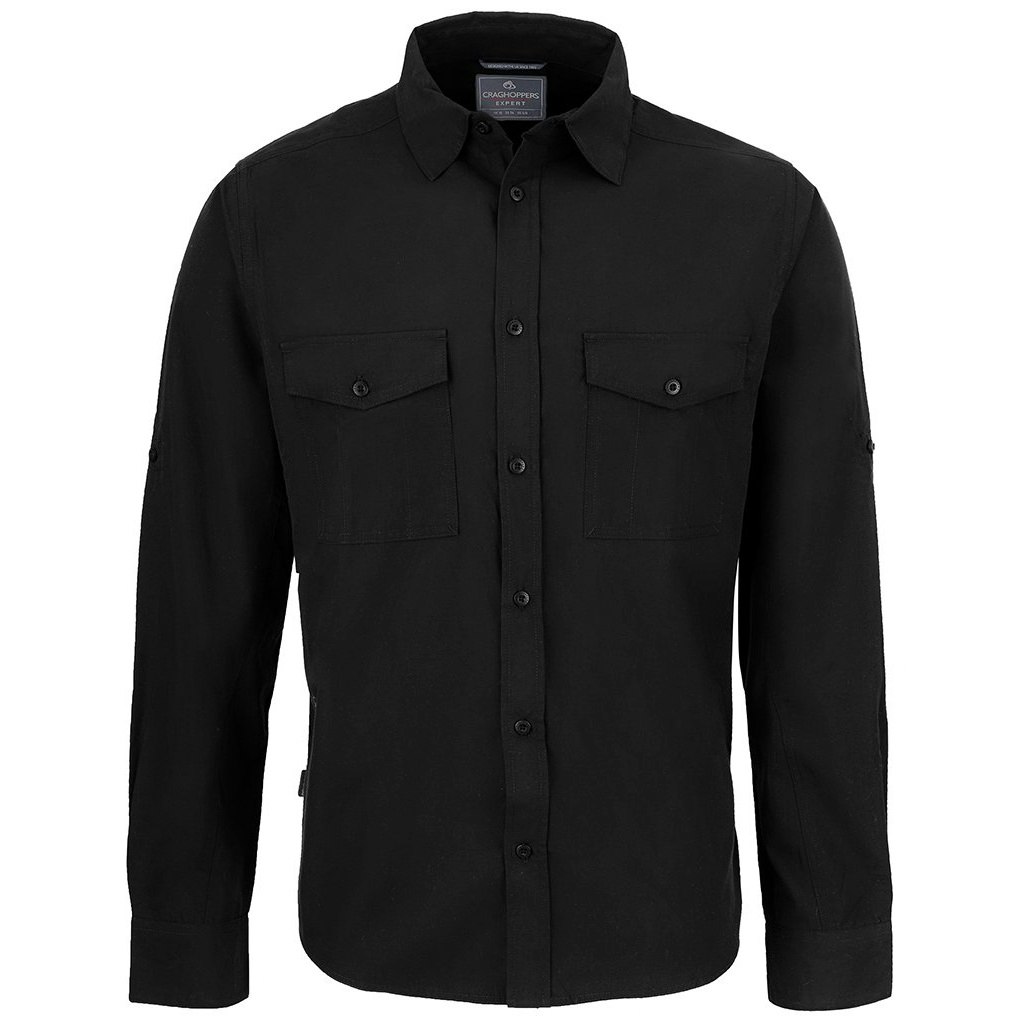 Craghoppers Men's Black Expert Kiwi Long-Sleeved Shirt - Xxl