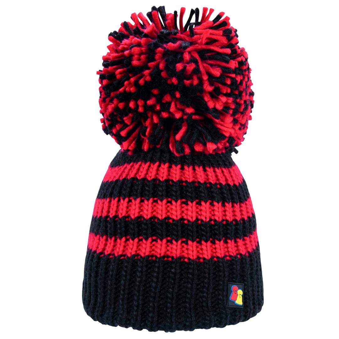 Big Bobble Hats Unisex Black/Red The Menace
