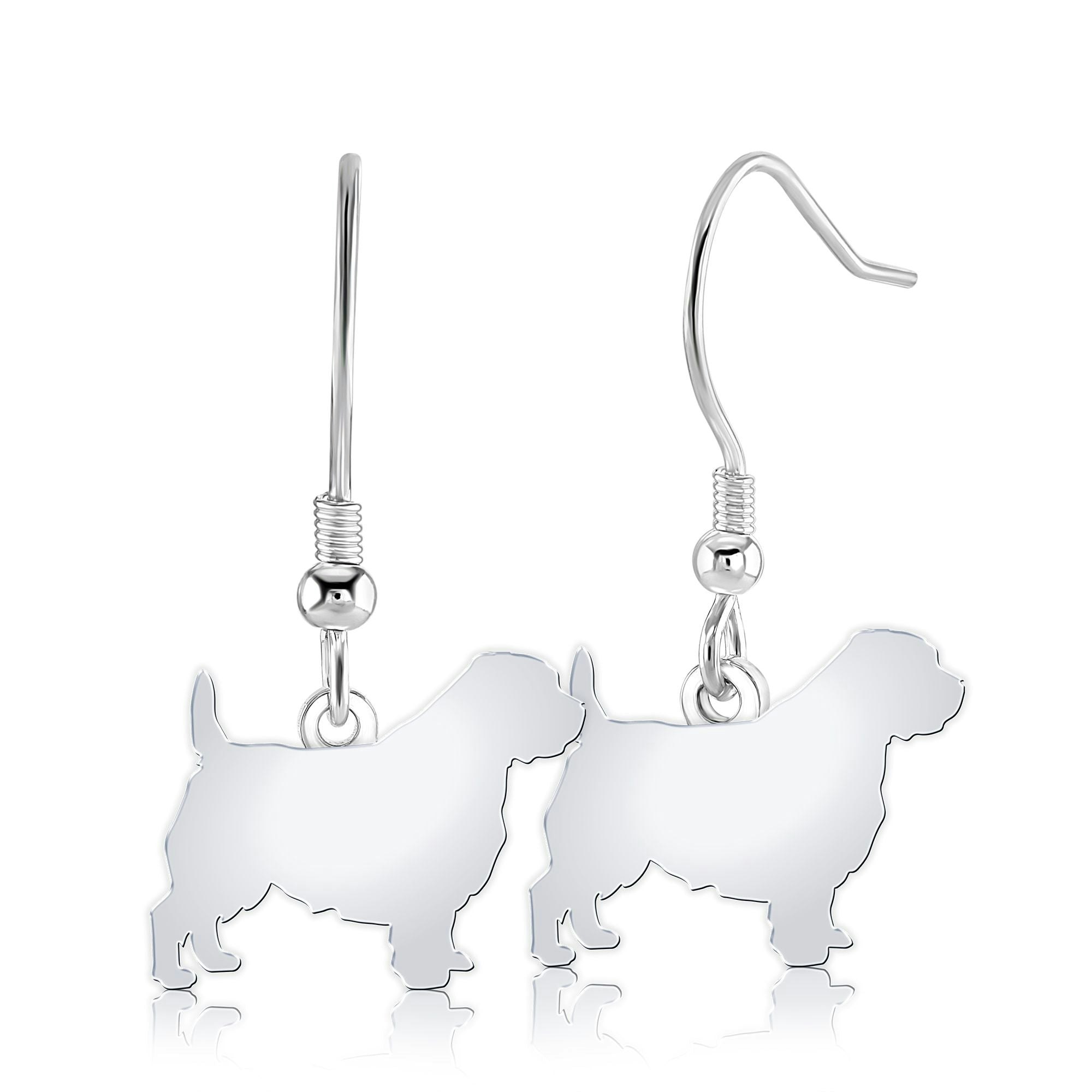 Mylee London Silver Norfolk Terrier Silhouette Earrings - Yes - Hook
