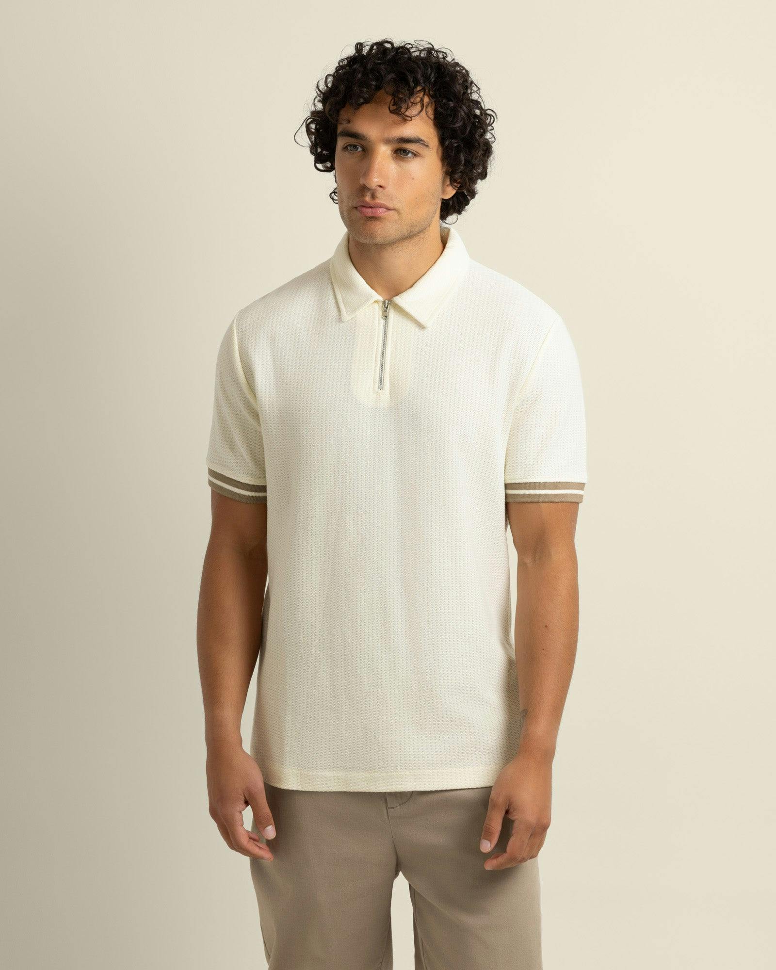 Odin Mens Textured Polo Shirt - - Image 2