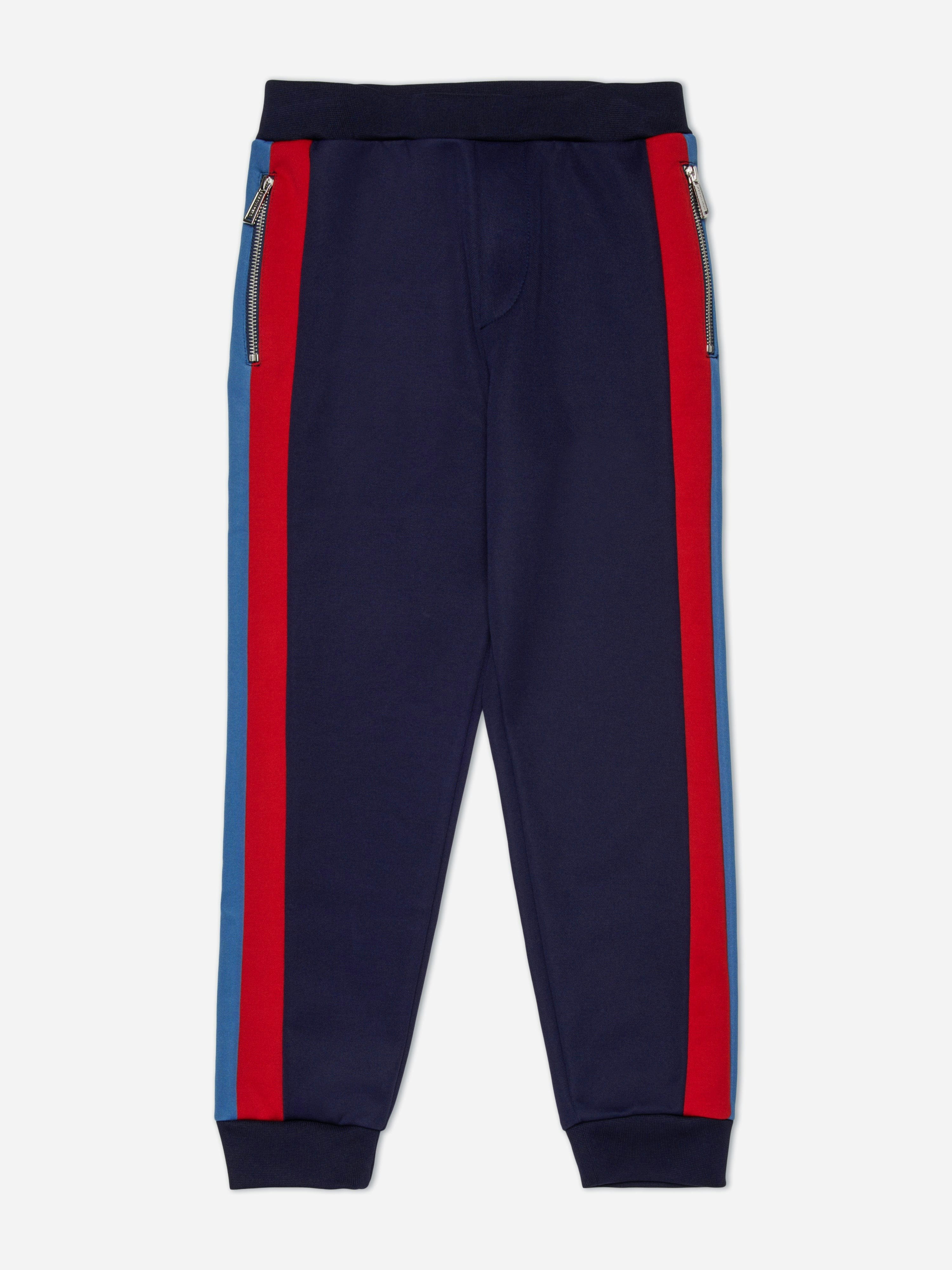 Dsquared2 Kids Blue Colourblock Joggers In Navy - 4 Yrs