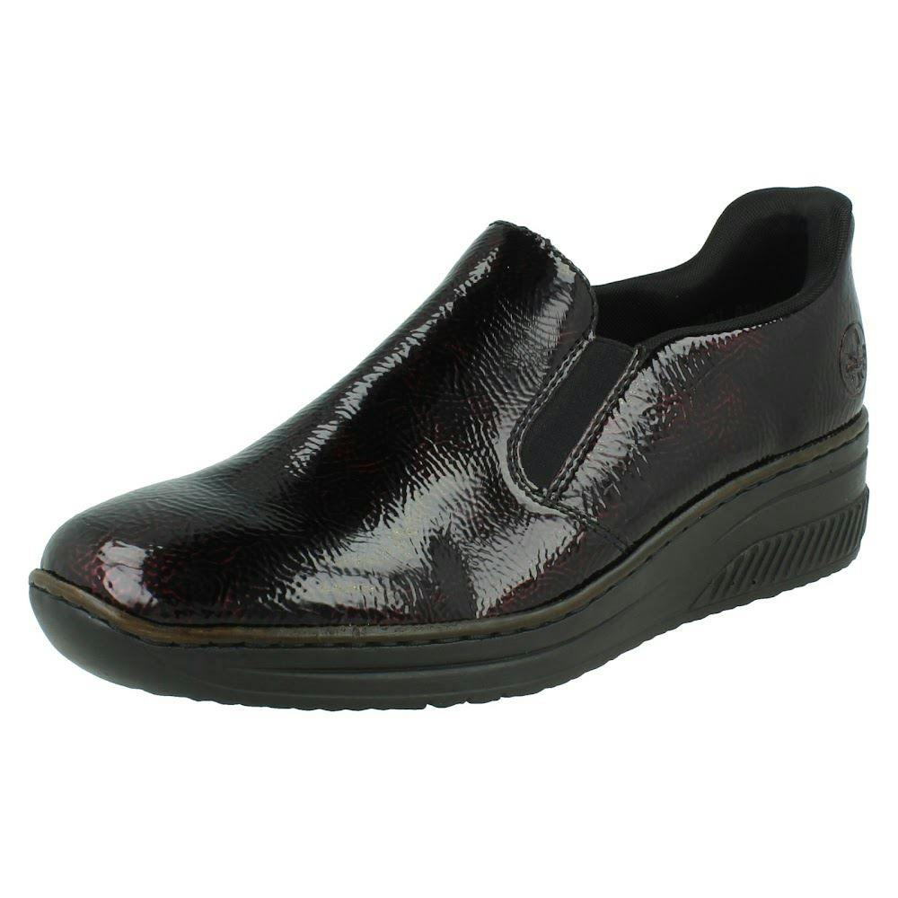 Rieker Women's Red Wedge Sole Casual Shoes 48761 - Uk 6.5