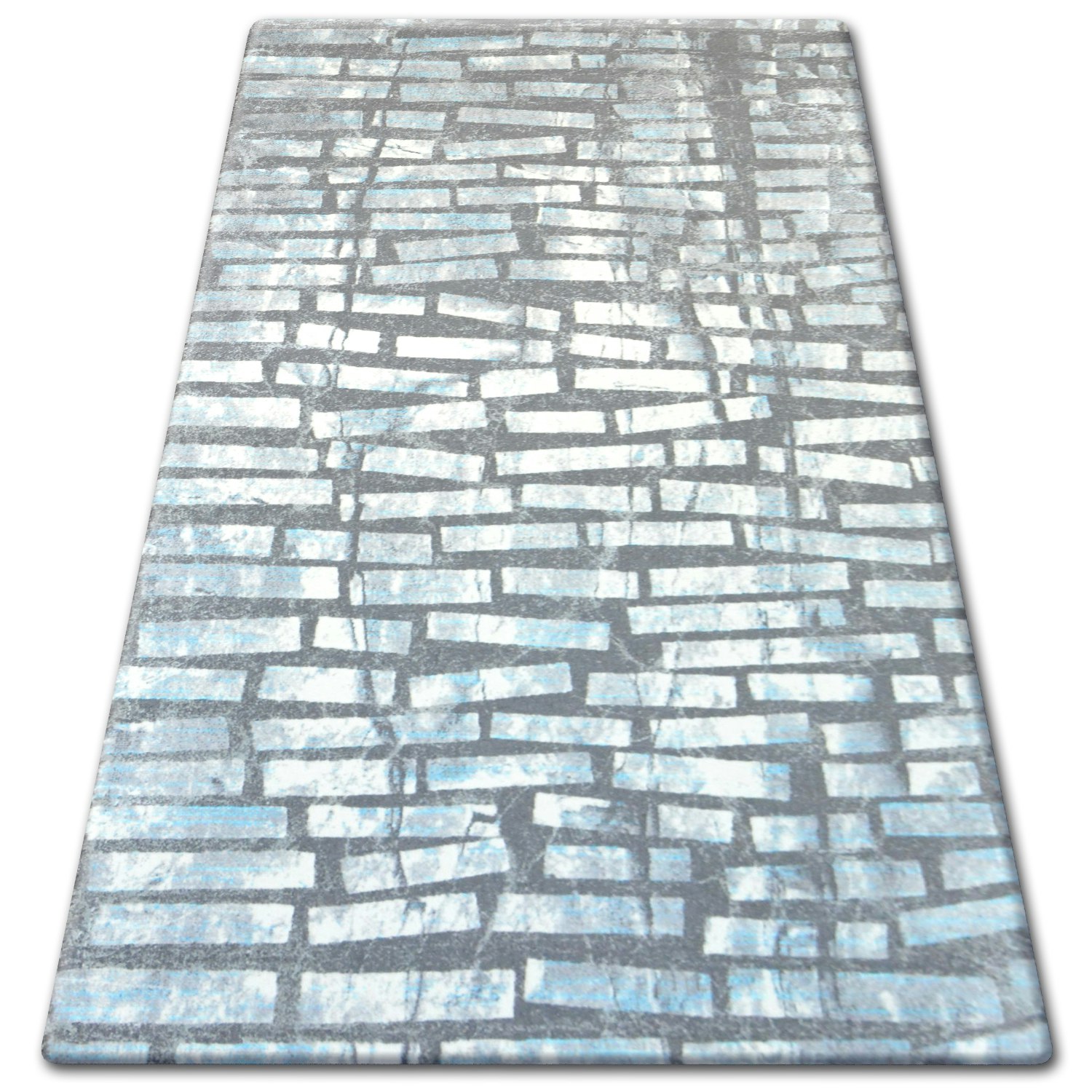 Rugsx Light/Blue Andere Rectangular Rug - Distressed Stone - 160Cm X 235Cm