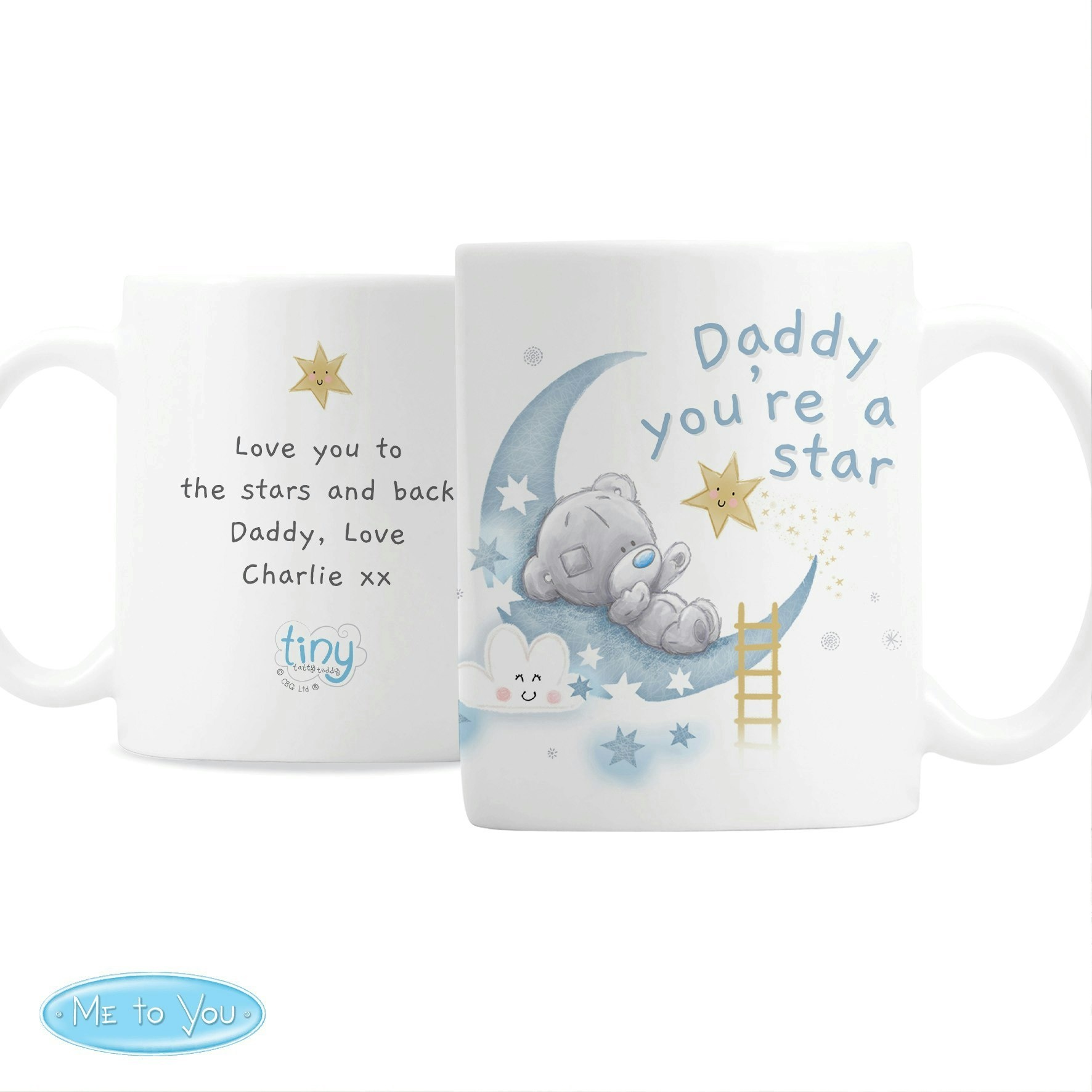 Rackhams Personalised Tiny Tatty Teddy Daddy You're A Star Mug