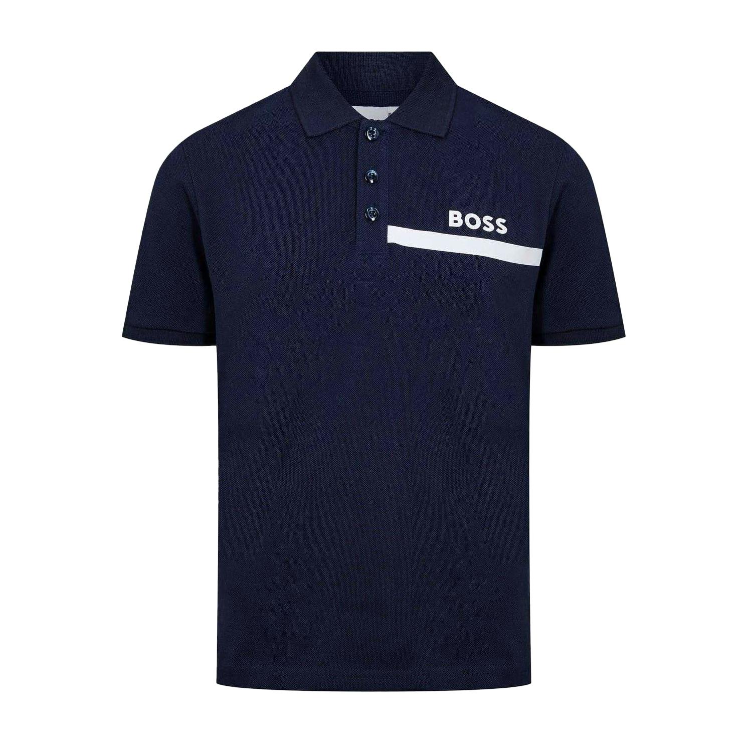 Boss Men's Regular Polo Shirt - Navy - 4 Years - Navy - 100% Mixed