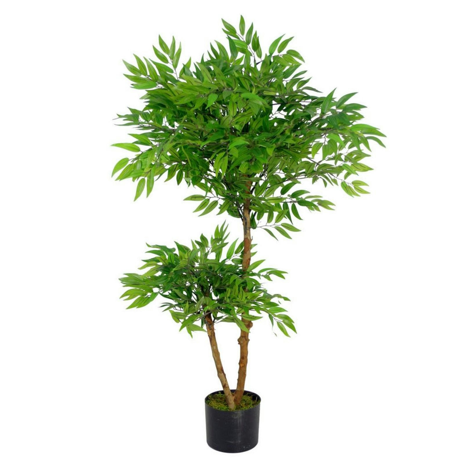 Leaf Green Realistic Artificial Ficus Tree / Plant - - - 100Cm