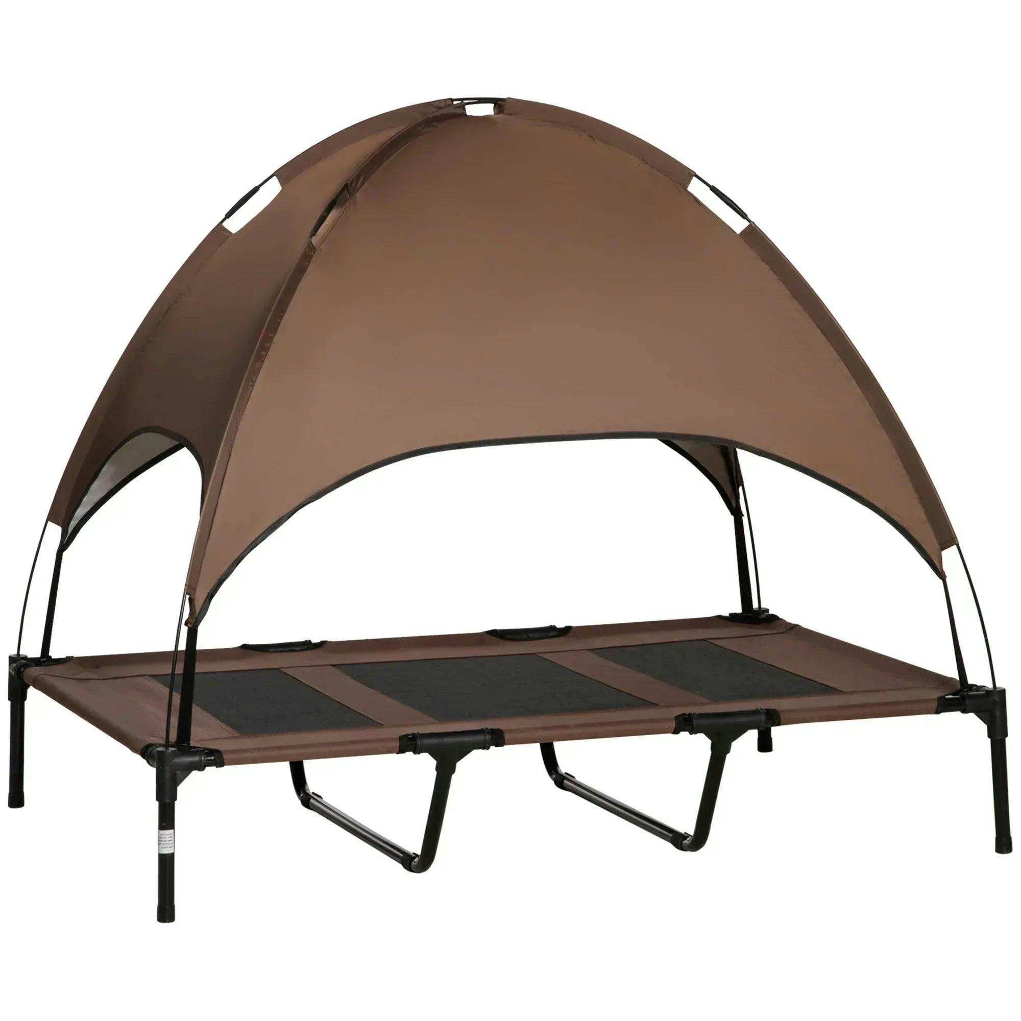 PAWHUT Raised Dog Bed Waterproof Elevated Pet Cot for Medium Dogs 76 x 61 x 73cm in Brown | Size: XL - Image 7