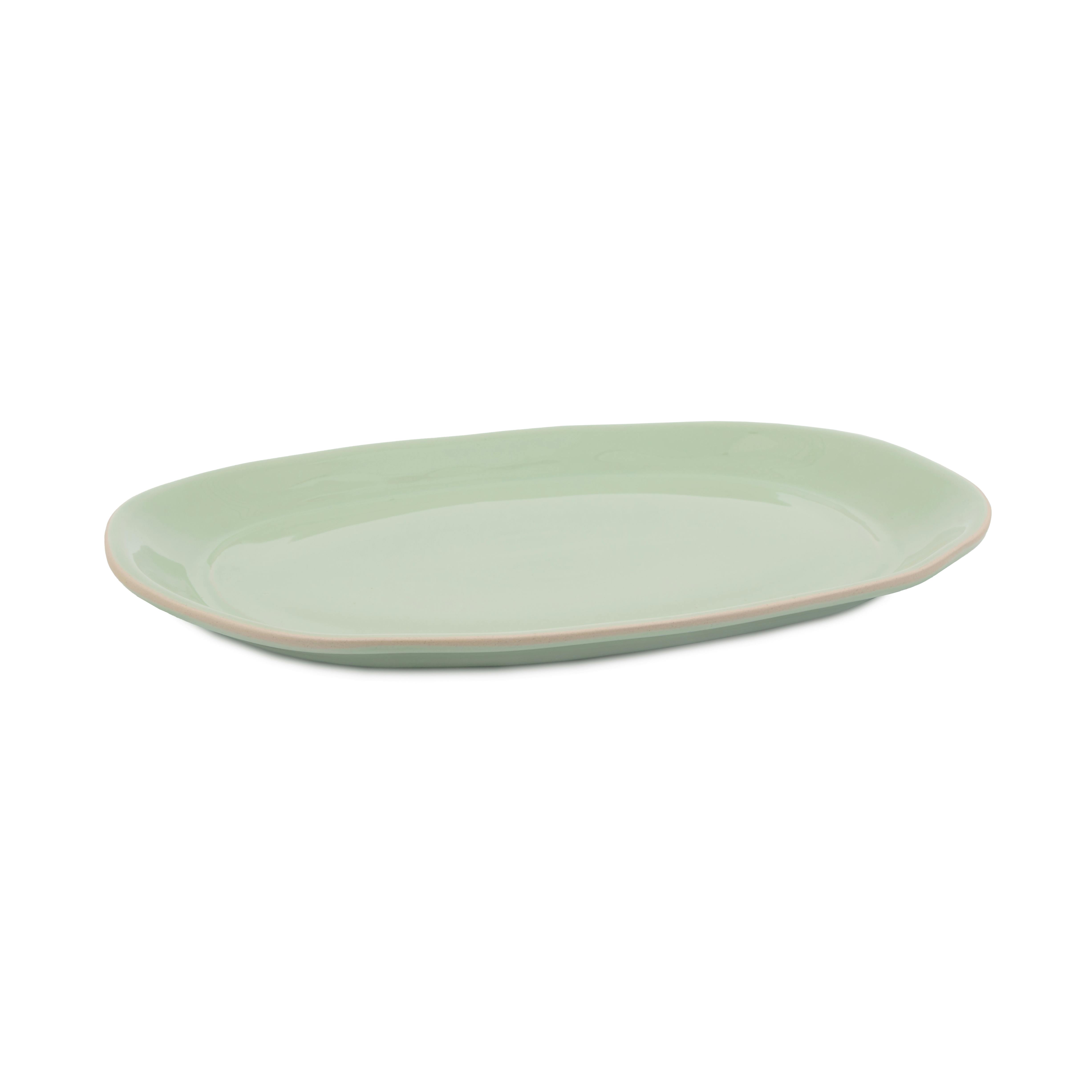Rackhams Green Big Love Feast Platter, Stoneware, 40X32cm - Stoneware - Serving Platter