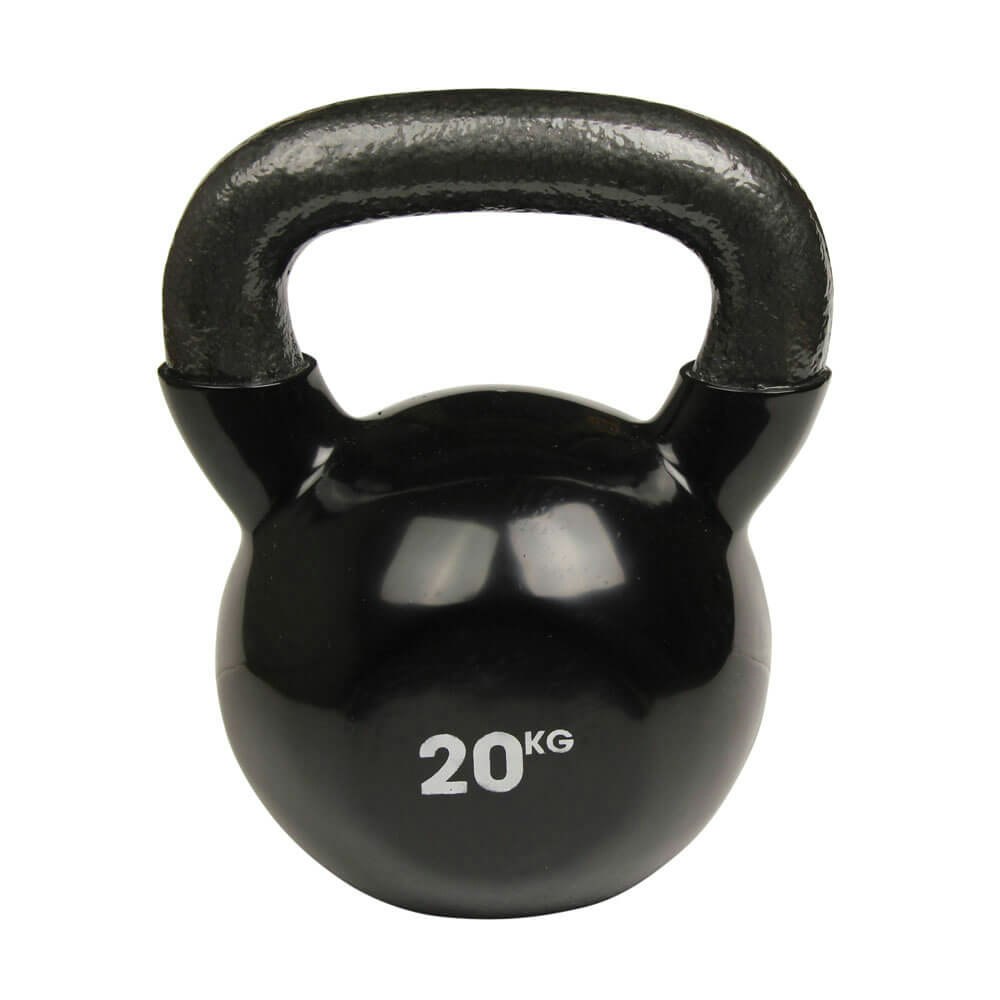 Fitness Mad Black 20Kg Cast Iron Kettlebell