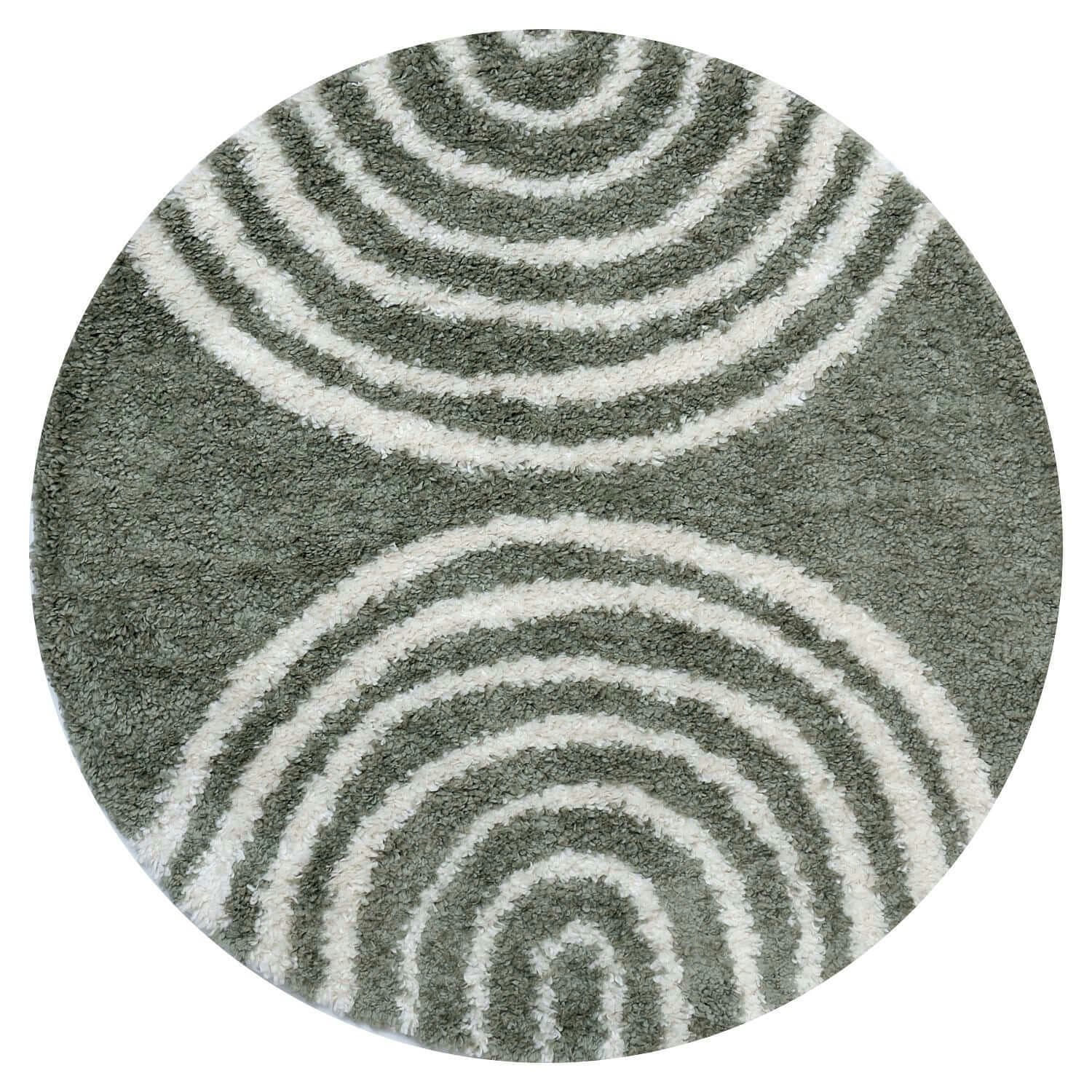 The Rugs Green Moodi Shaggy Reverie Rug - Ø 120 Cm