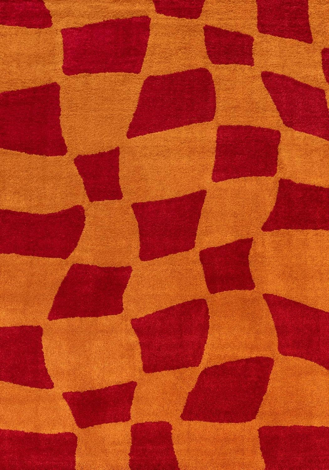 The Rugs Red/Orange Joli Checke & Rug - 160X230 Cm