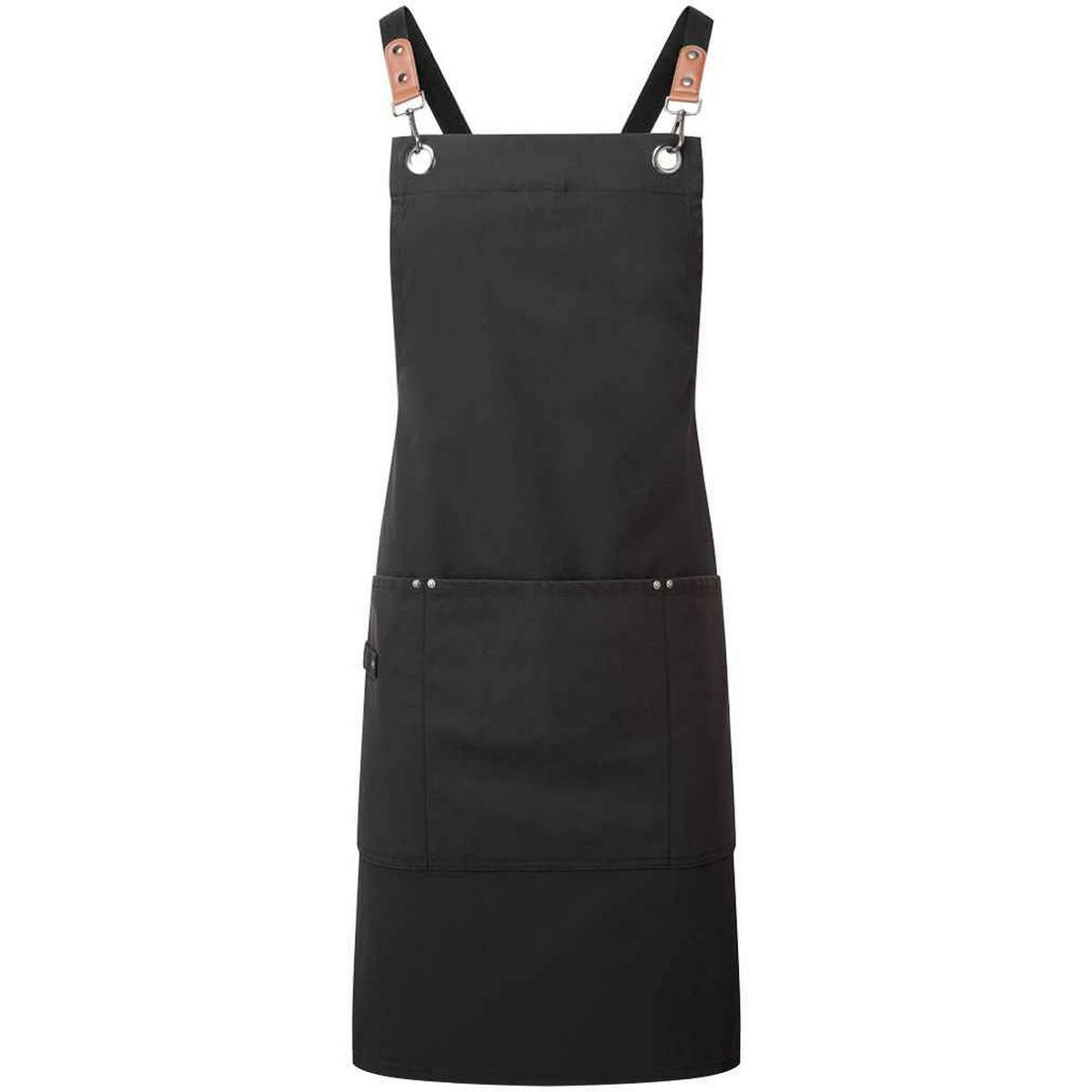  - Premier Cross Back Bib Apron Black (One Size) - Image 4