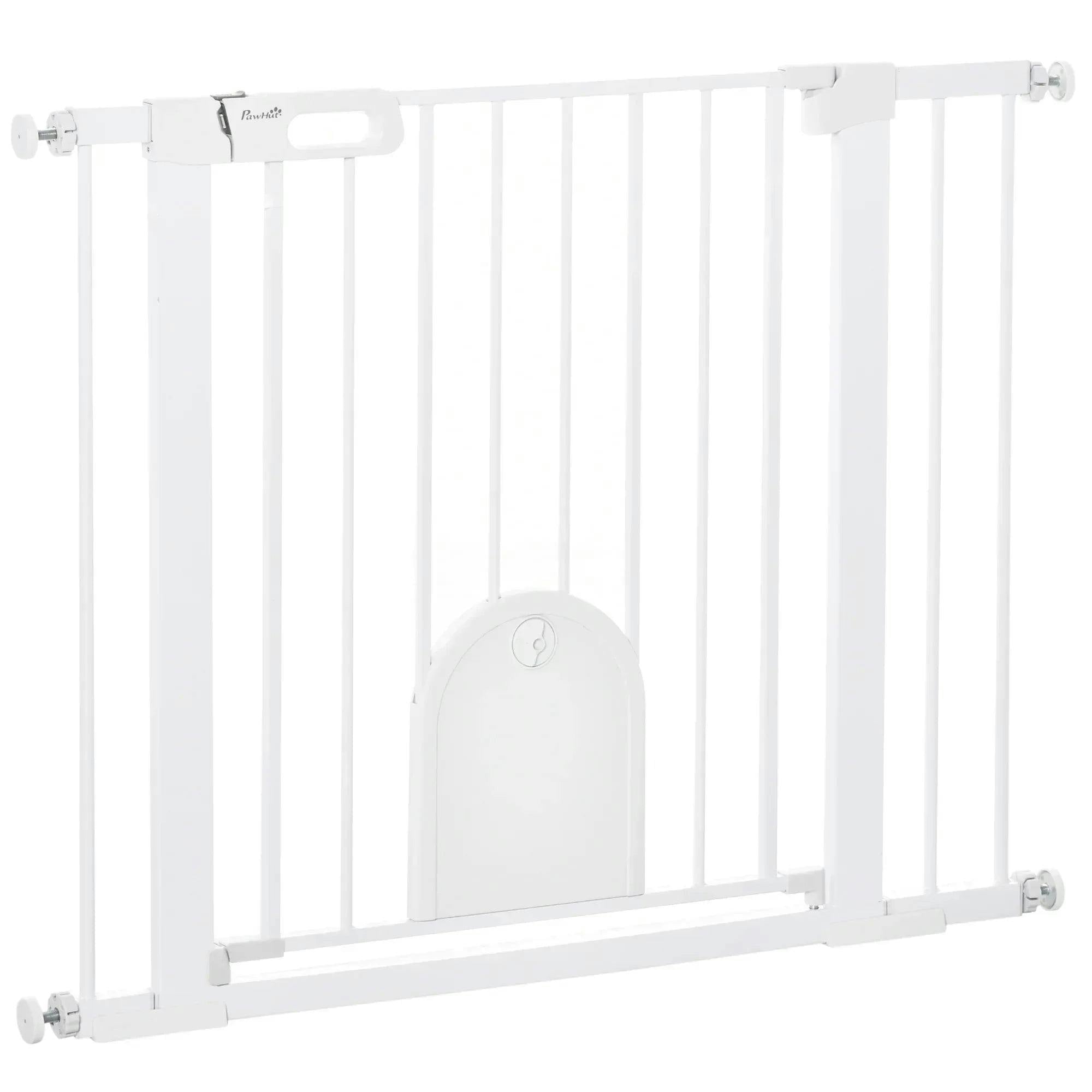 Cm Pet Safety Gate Pressure Fit Stair with Small Door Double Locking - Image 8
