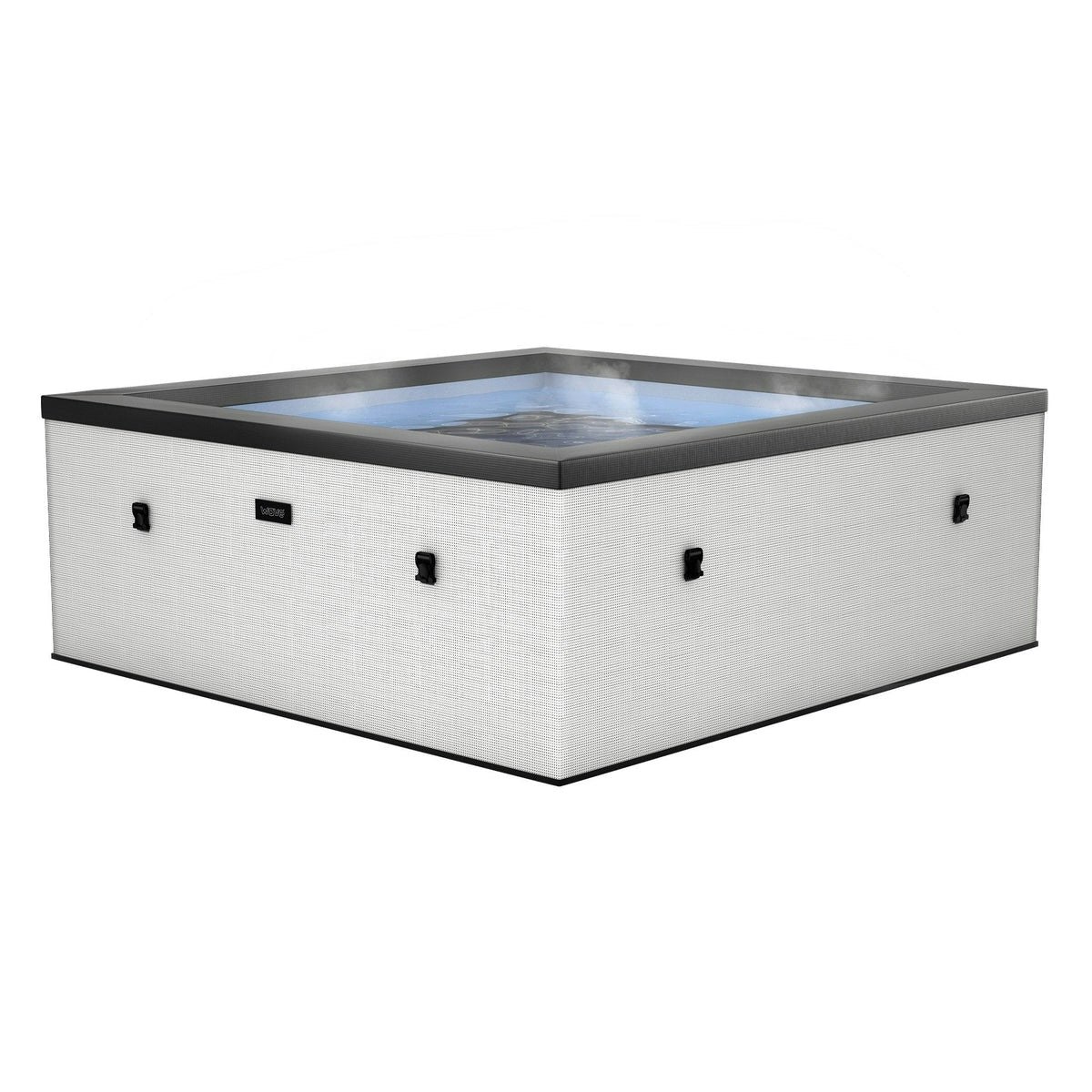 Rackhams White Garda 4/6 Person Eco Foam Hot Tub With Built-In Integrated Heater - Pebble - 825L Size 4 Person | 160X70cm