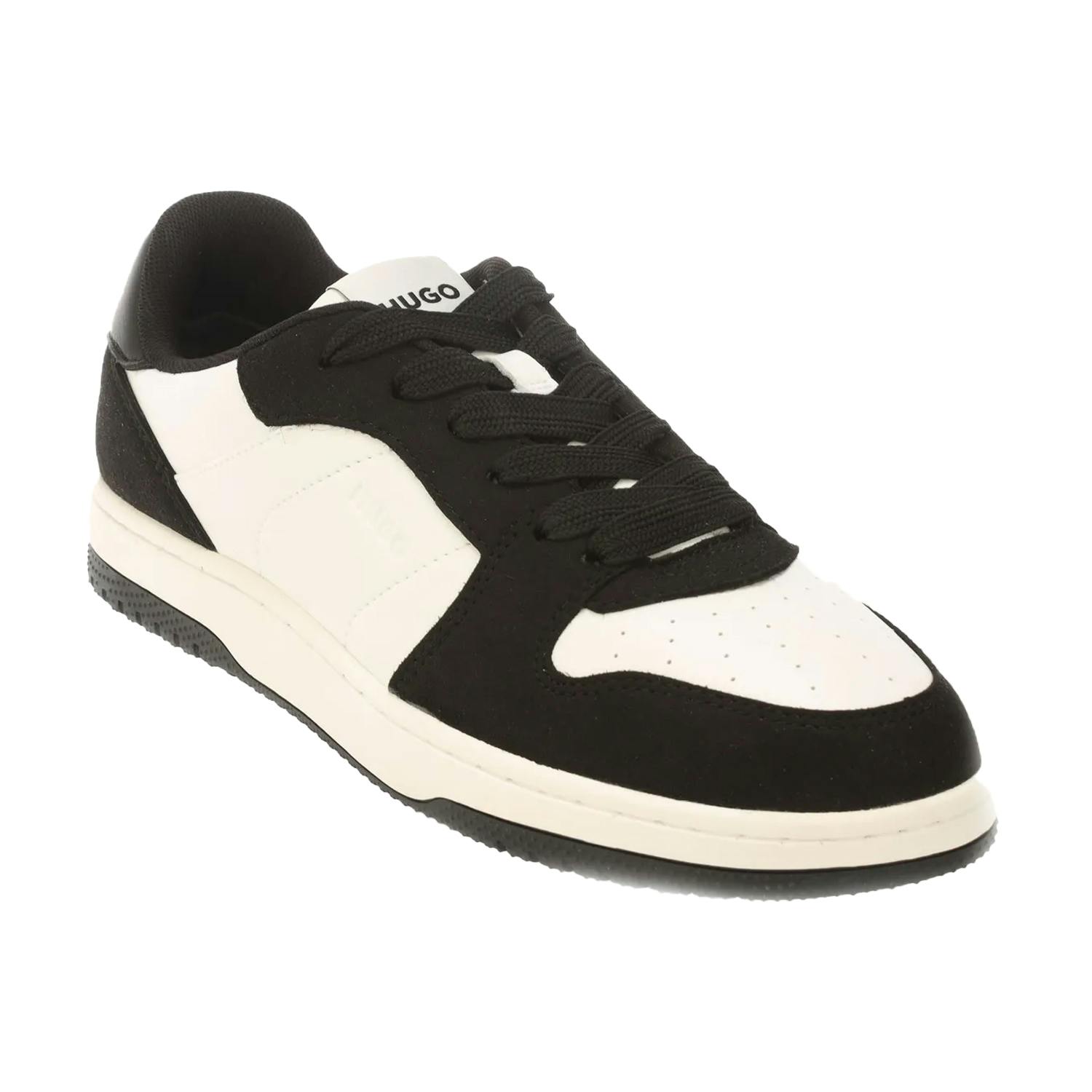Hugo Boss Women's White/Black Hadrian Tennis Trainers - 7 Uk - 100% Mixed