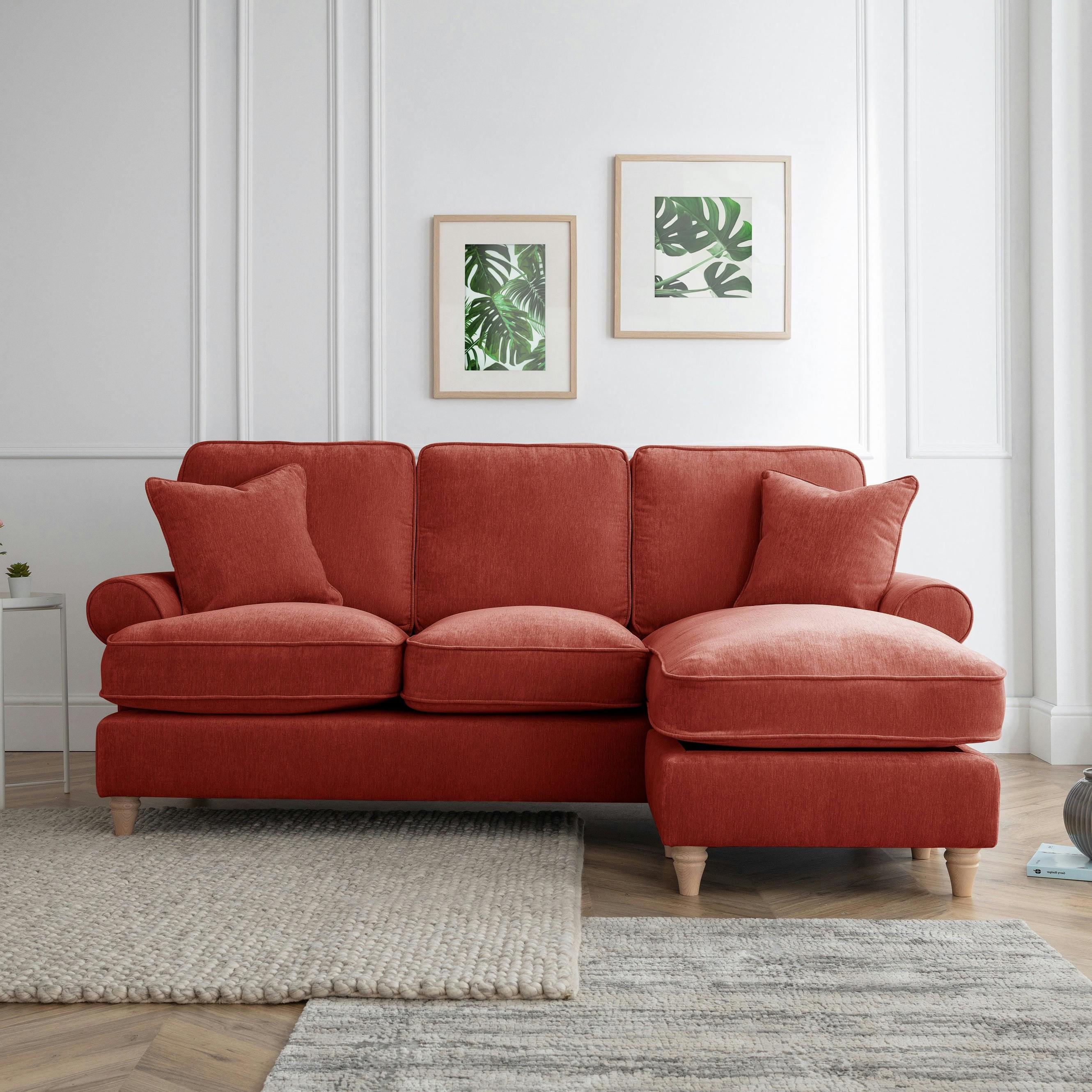 The Great Sofa Company The Bromfield Right Hand Chaise Sofa - Apricot