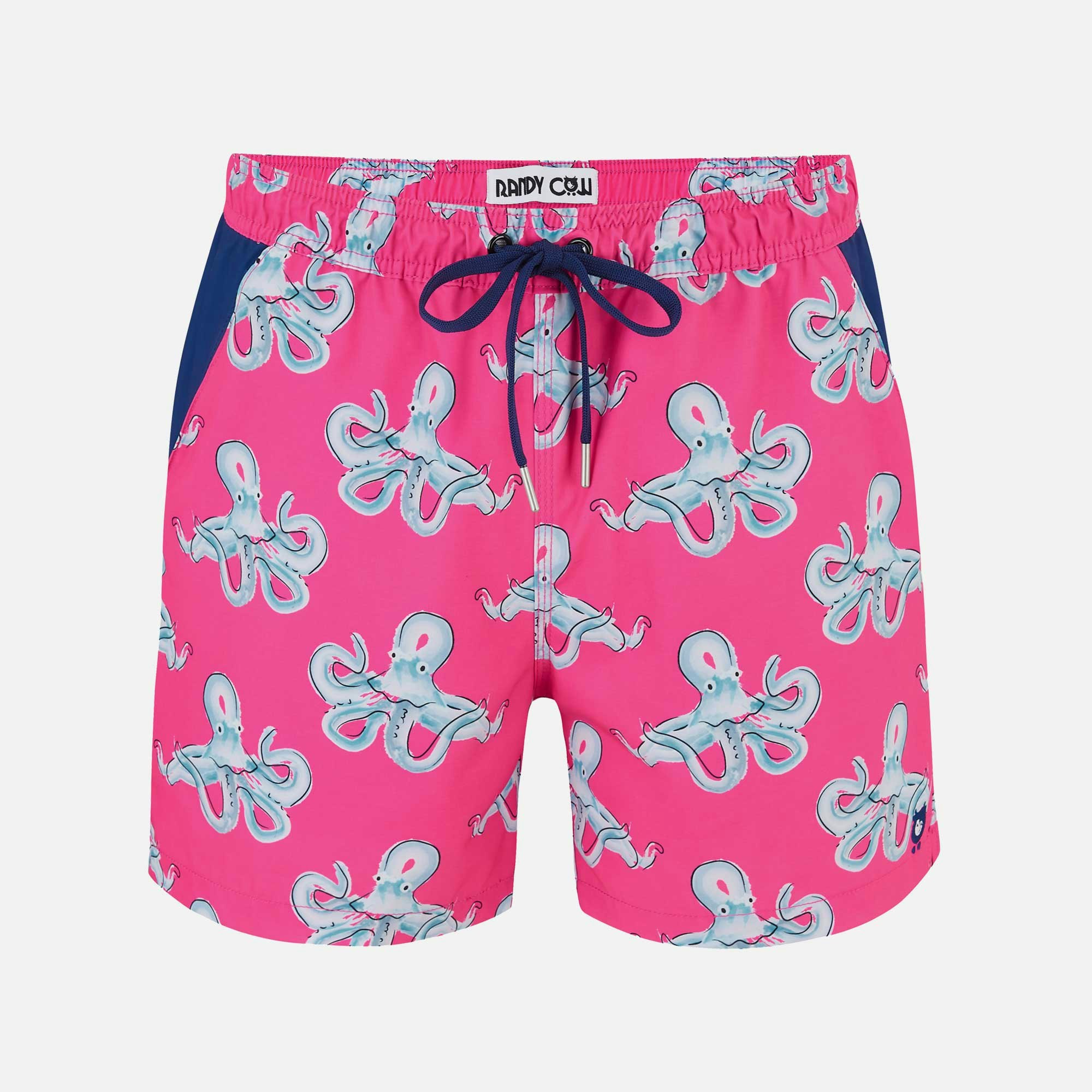 Randy Cow Pink Octopuses - Swim Shorts With Waterproof Pocket - Xxl