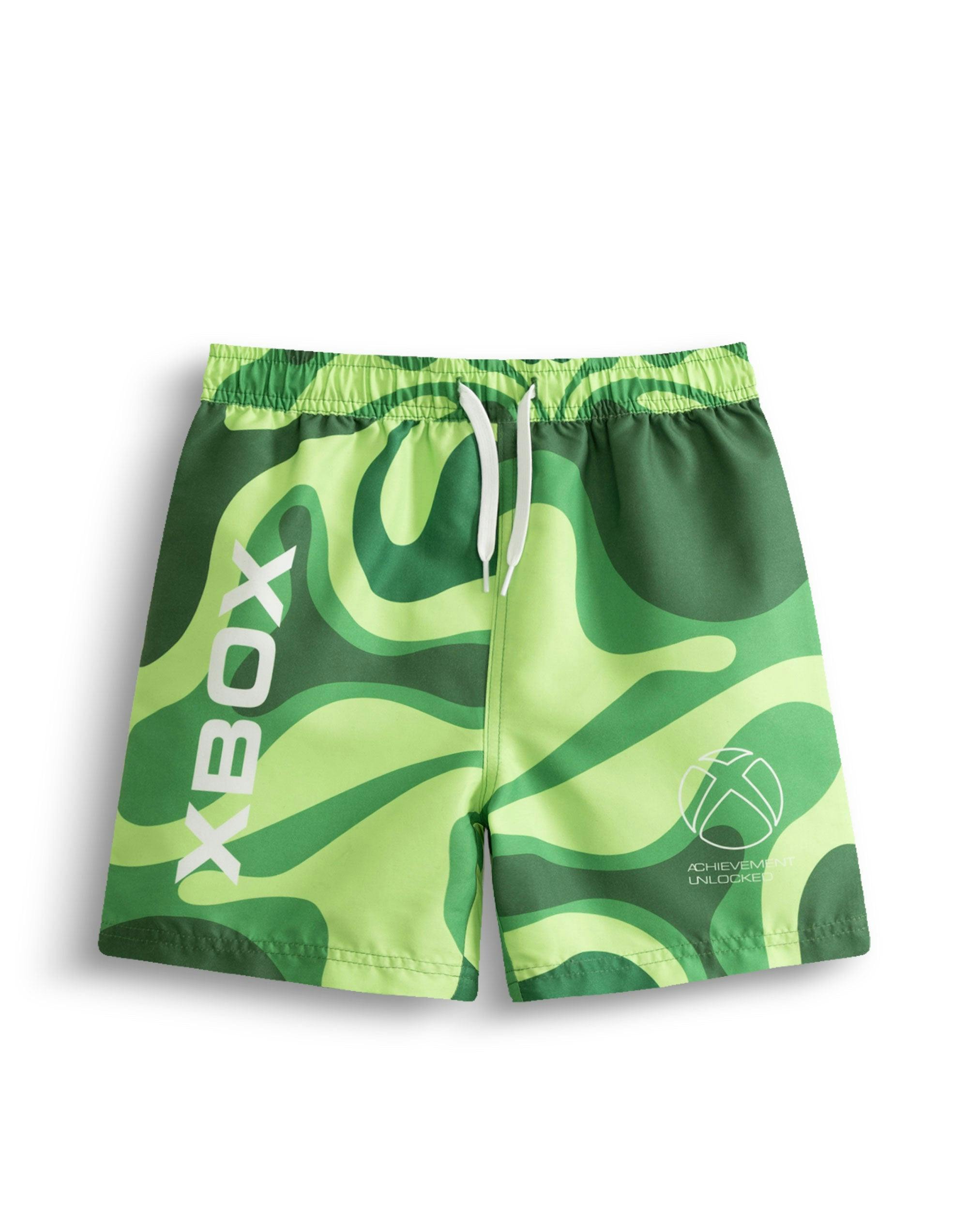 Vanilla Underground Boys Green Xbox Logo Swim Shorts - 9-10 Years