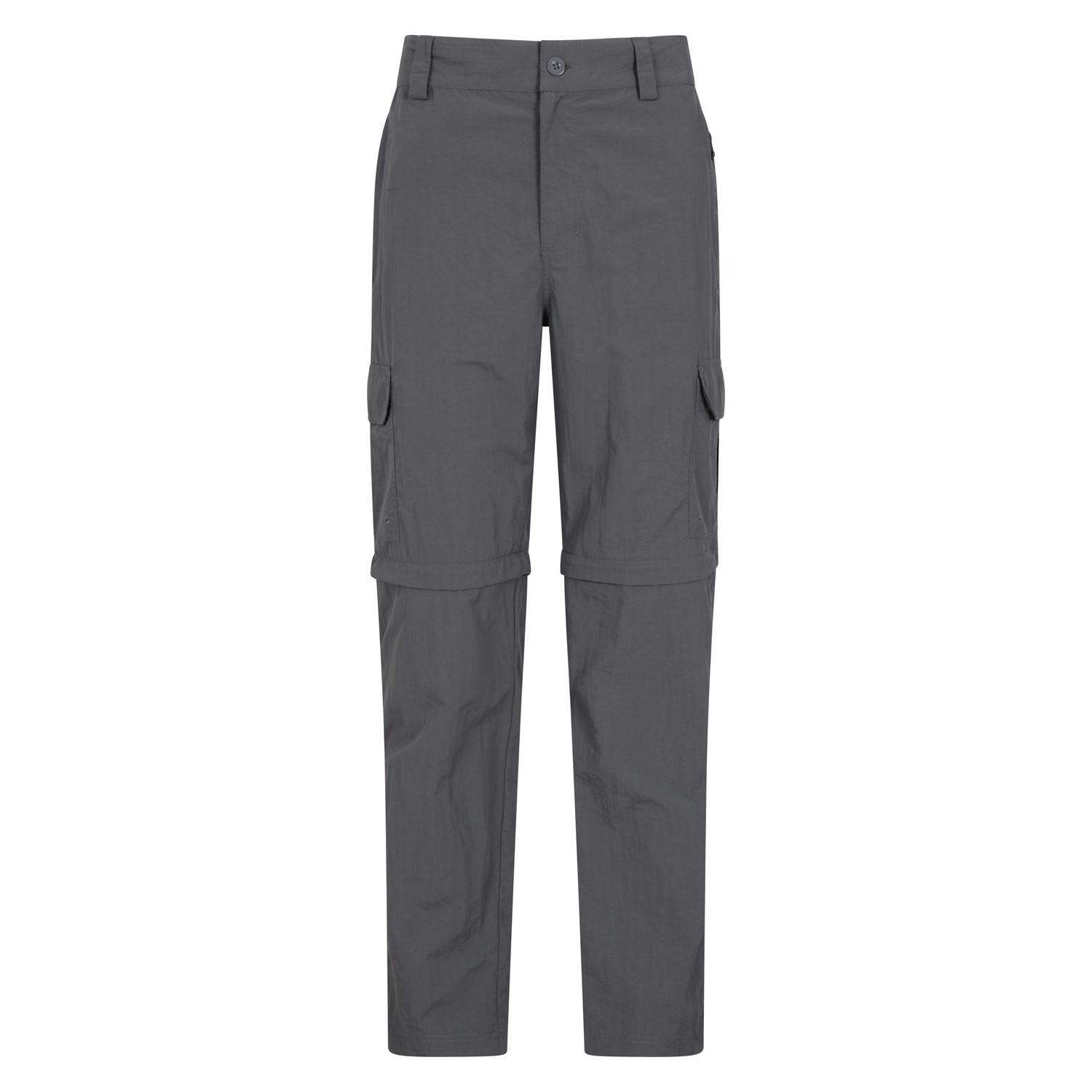 Mountain Warehouse Men's Grey Explore Convertible Trousers - 28R - 100% Mixed