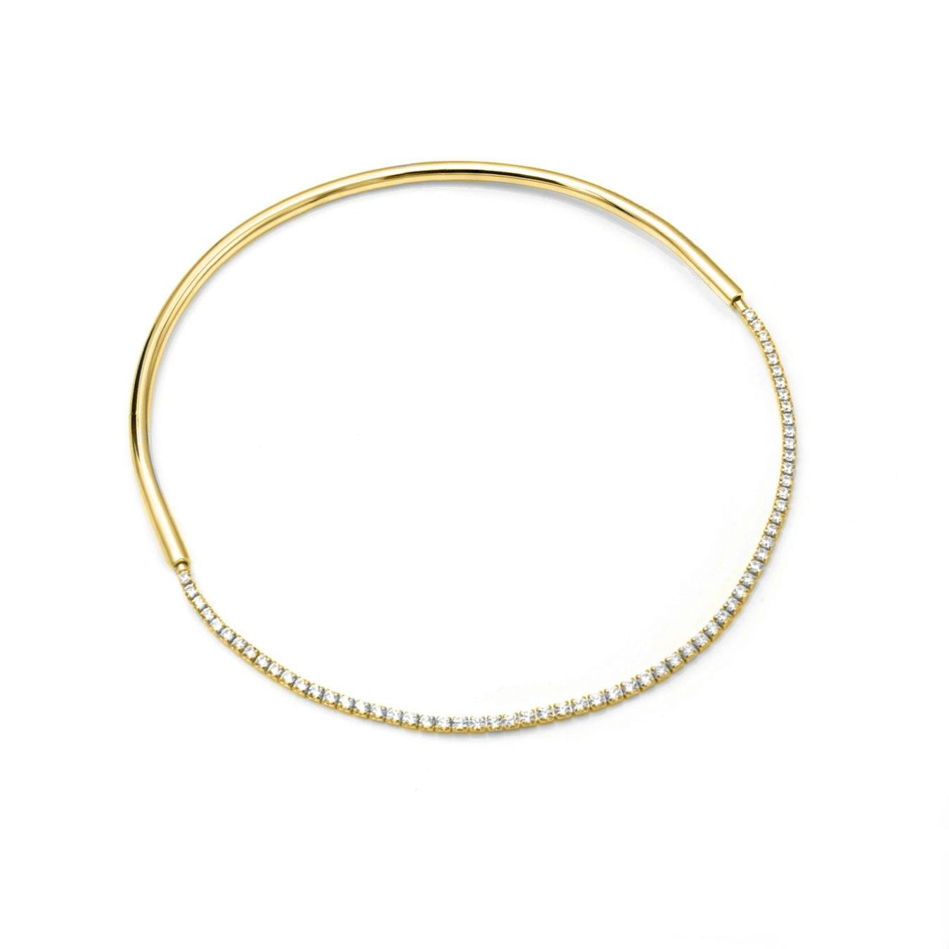 Say It With Yellow/Gold Detachable Tennis Choker Necklace