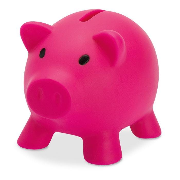 Rackhams Fuchsia Softco Piggy Bank - One Size - 100% Mixed