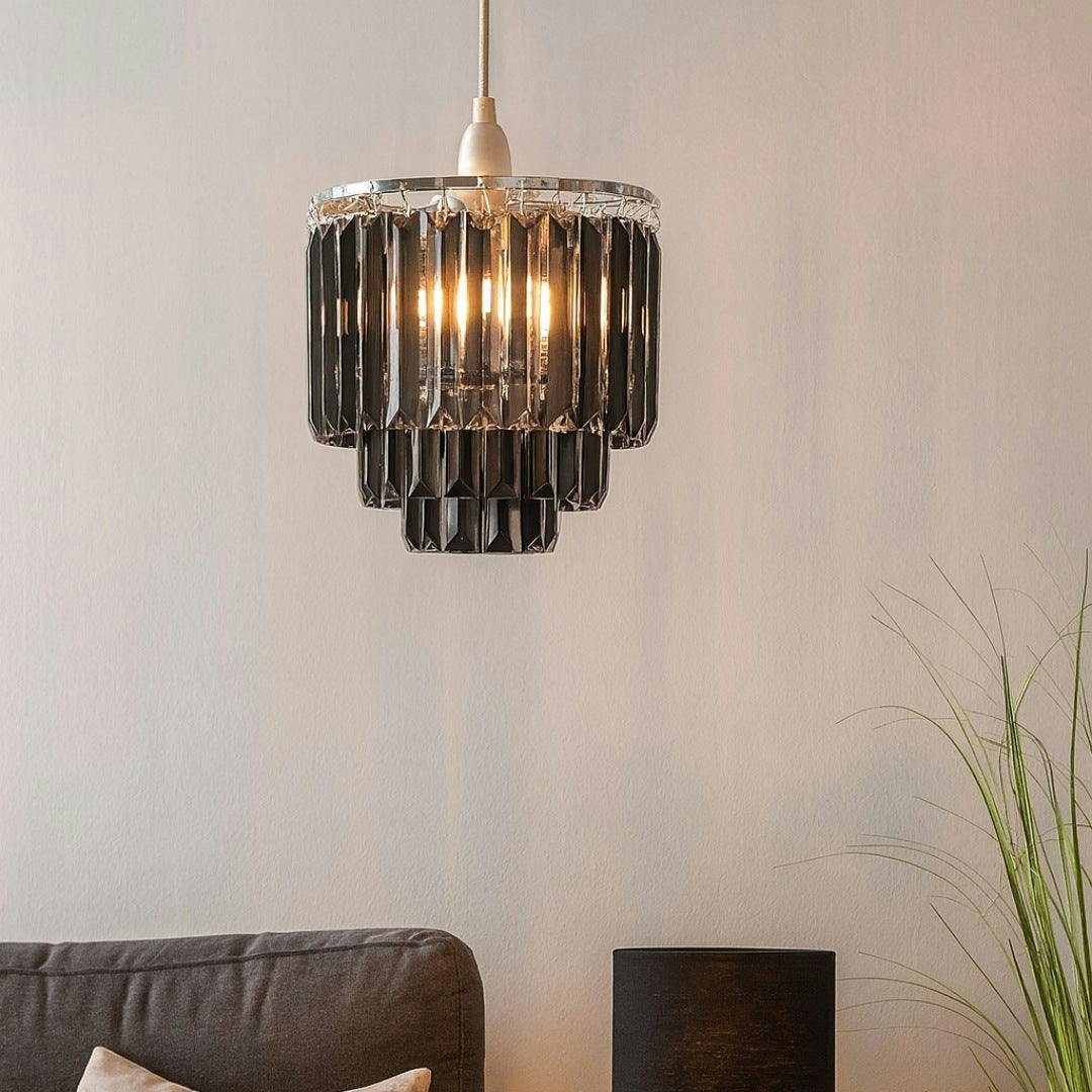 Pagazzi Lighting Light Pagazzi Ing Bria Smoked Easy-Fit Pendant