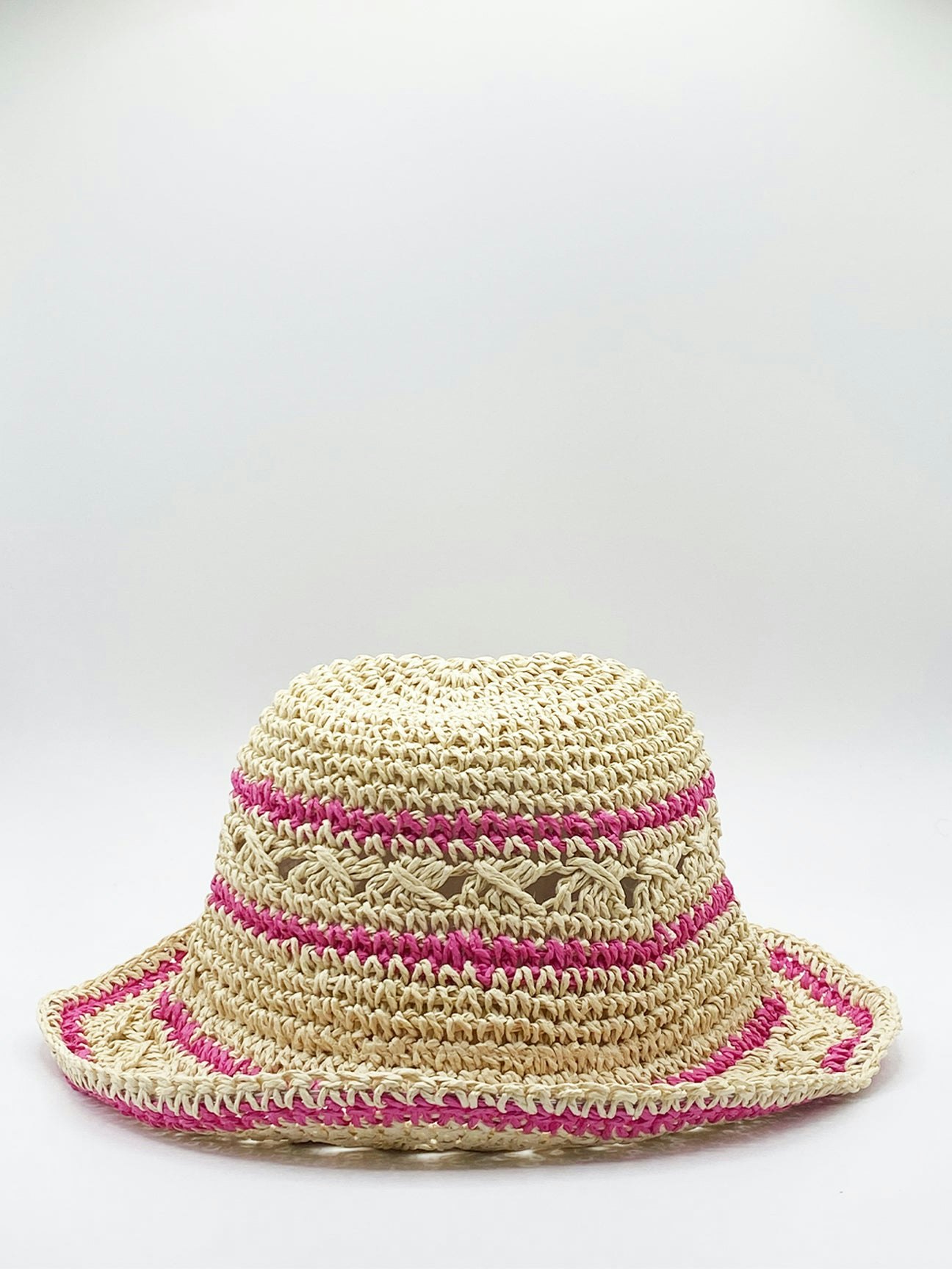 Svnx Striped Straw Bucket Hat - Multi