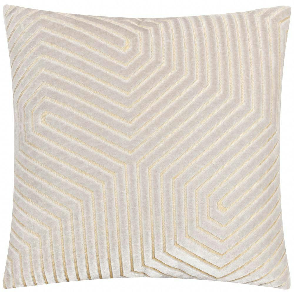 Rackhams Evoke Cut Cushion Cover - Oyster - 45Cm X 45Cm - Oyster - 100% Polyester
