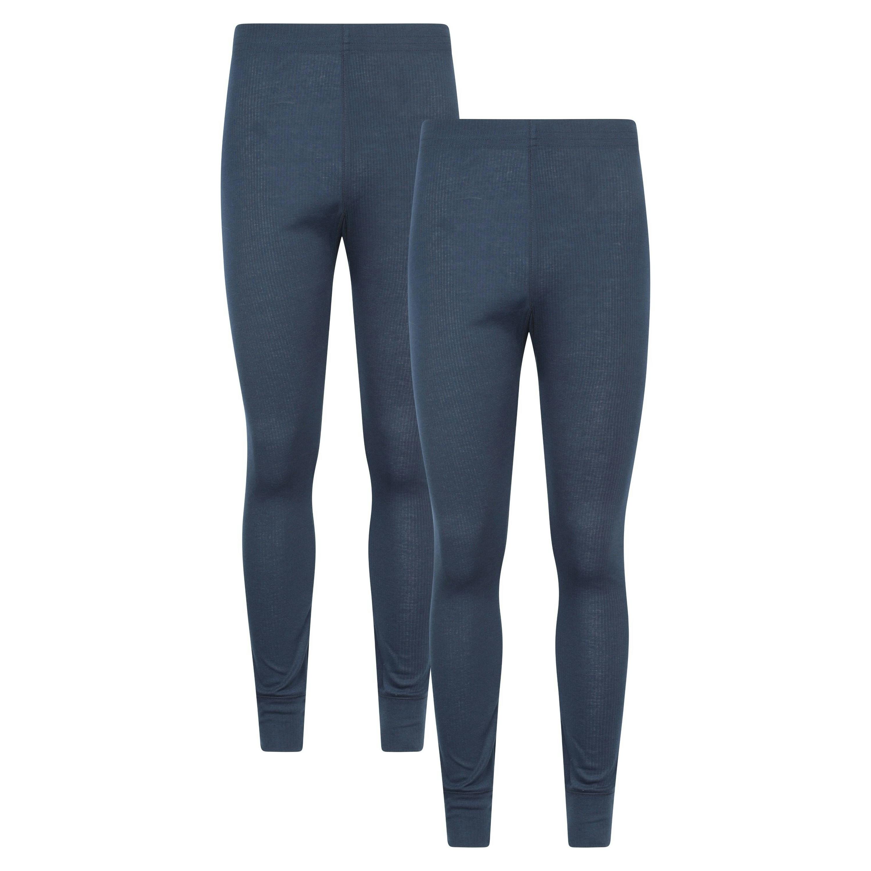 Mountain Warehouse Men's Talus Base Layer Bottoms (Pack Of 2) - Navy - Navy - L - 100% Polyester