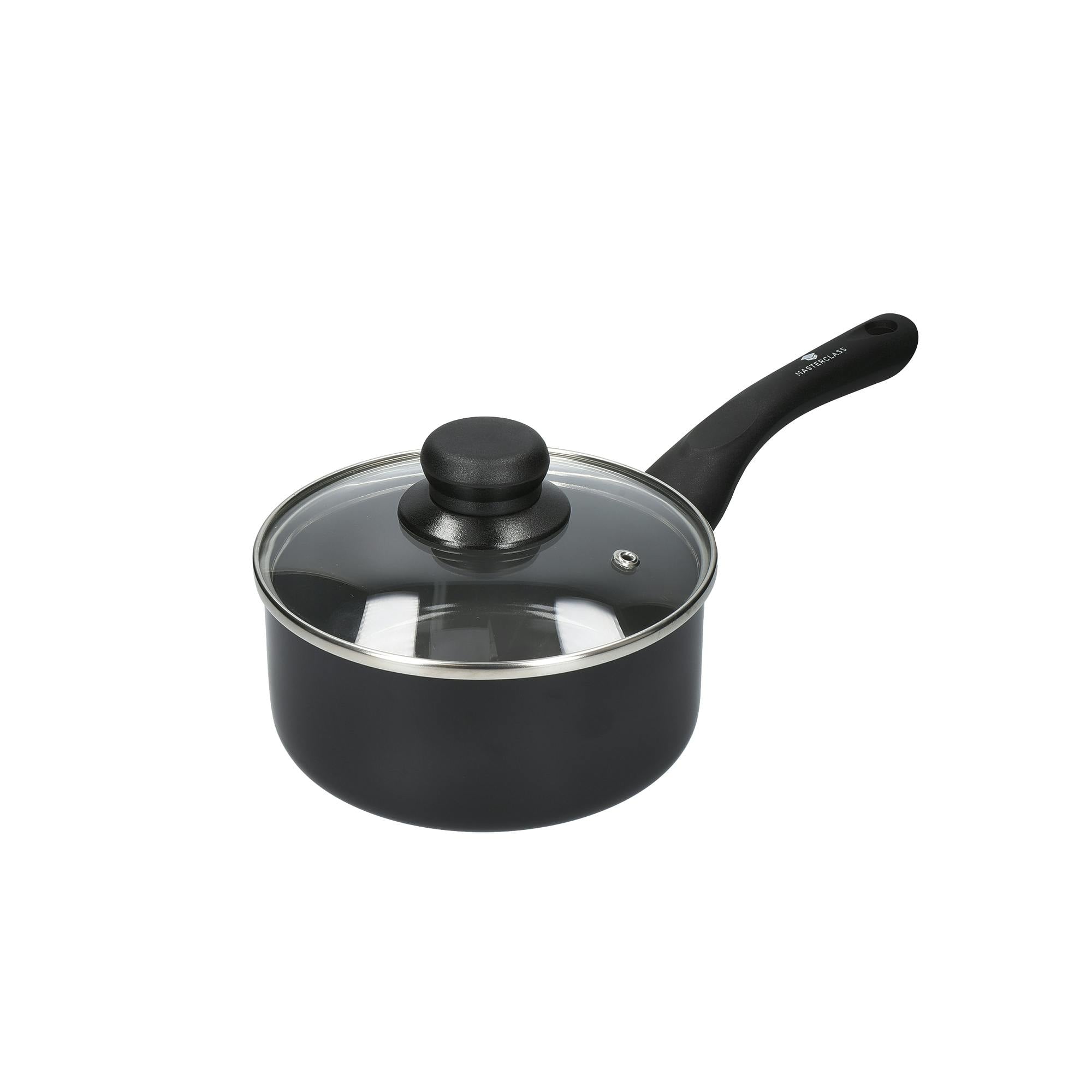 Masterclass Can-To-Pan 16Cm Ceramic Non-Stick Saucepan With Lid - Grey - Image 3