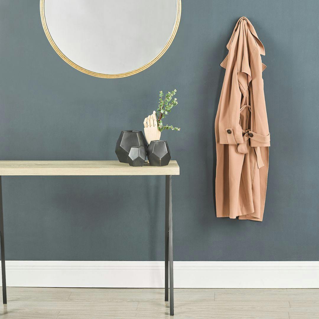 Pagazzi Lighting Black Brito Oak Console Table