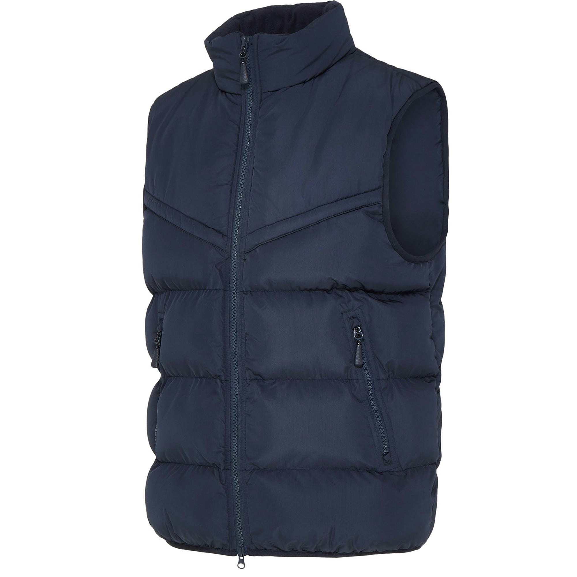 Xero Degrees Unisex Blue Adult Chevron Puffer Gilet {Xo-Ch993} - Navy - XX-Large