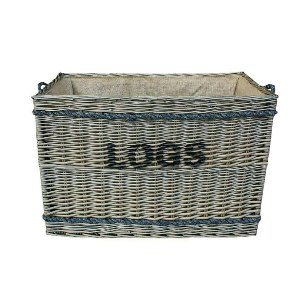 Red Hamper Red/Brown Hamper Jumbo Rope Handle Wicker Log Basket