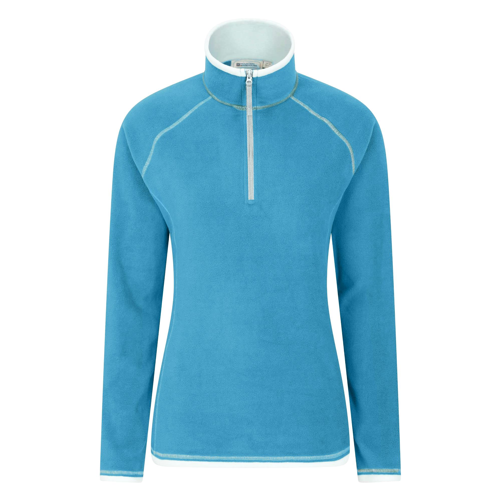 Mountain Warehouse Women's Blue Montana Half Zip Fleece Top - Bright - 22 Uk - Bright - 100% Polyester