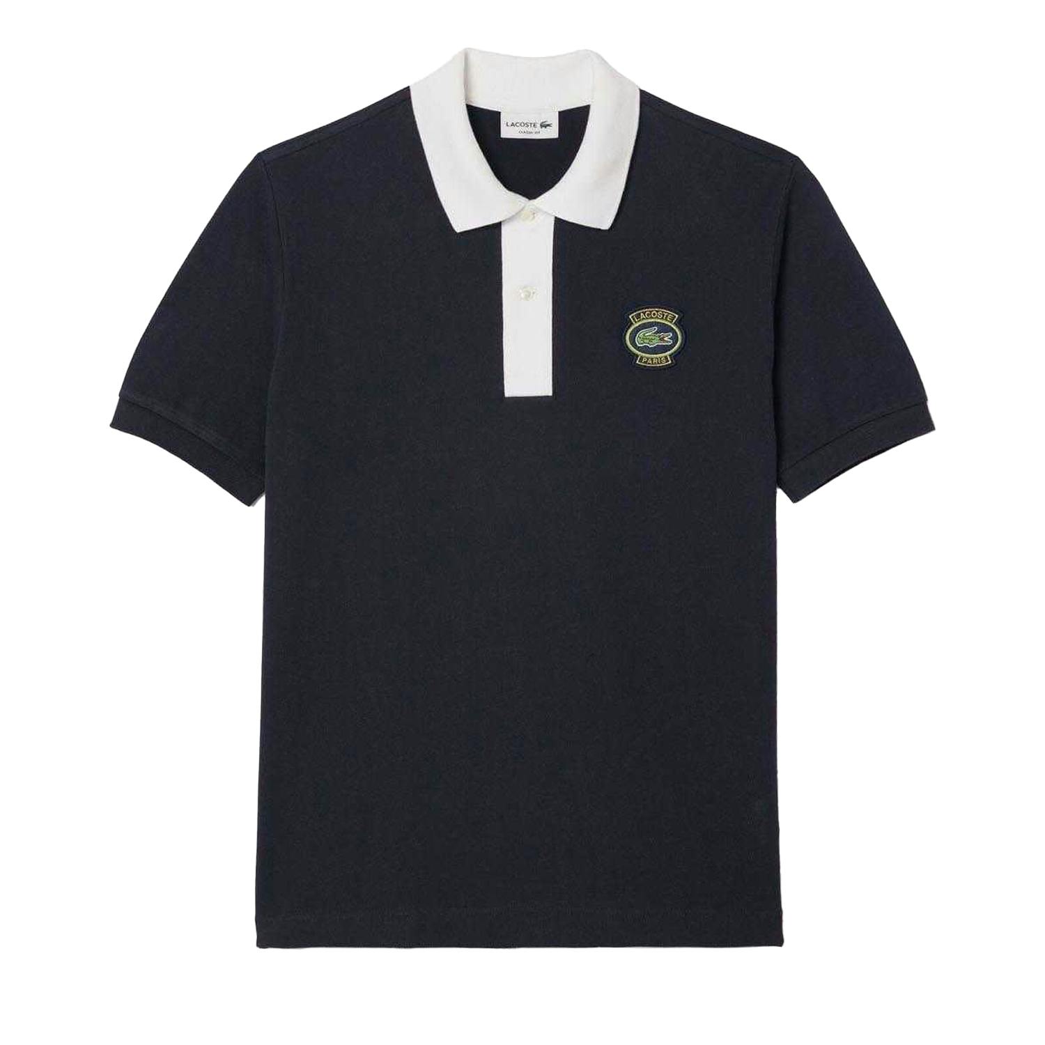 Lacoste Men's Blue Badge Classic Polo Shirt - L - 100% Cotton