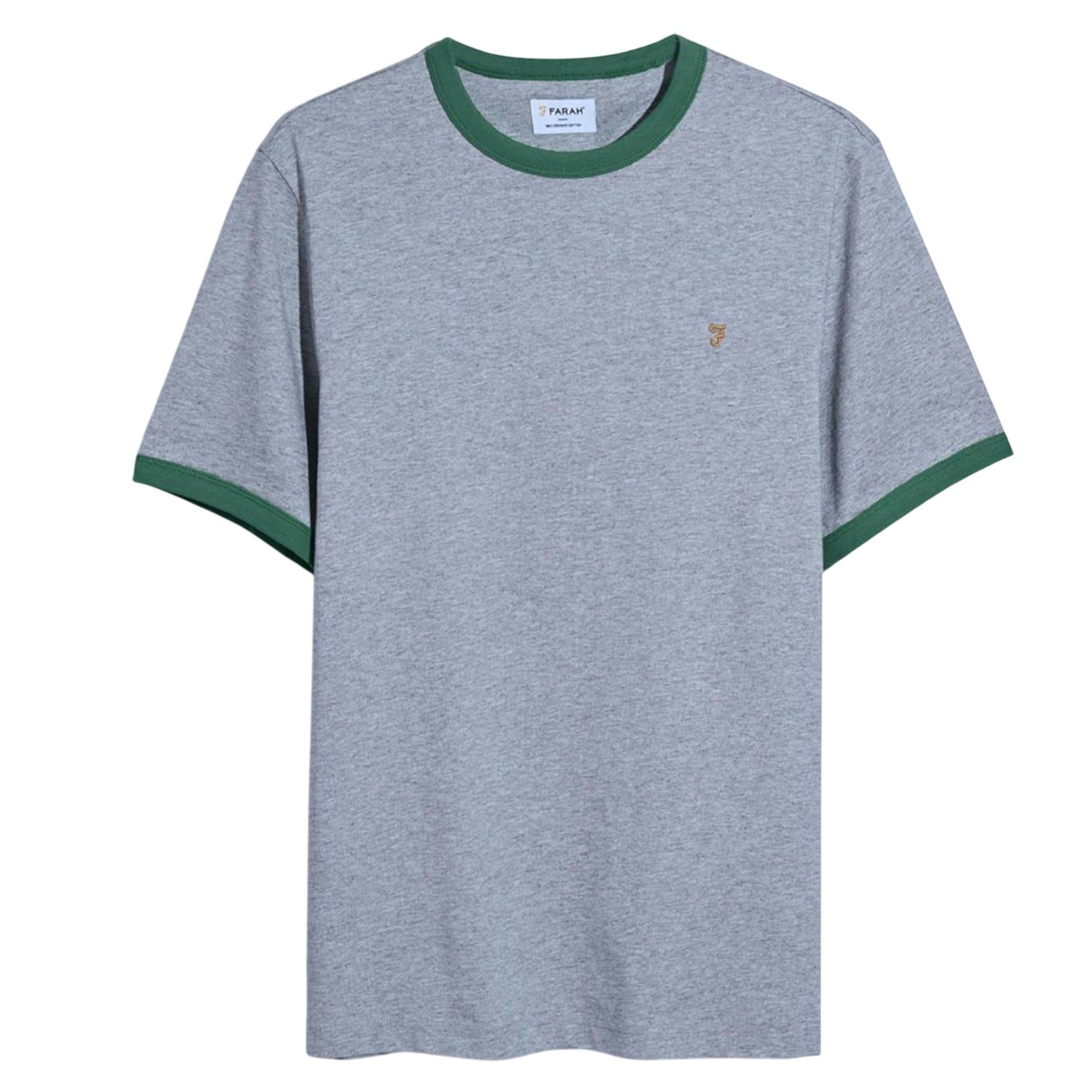 Farah Men's Grey Groves Ringer T-Shirt - Xxl