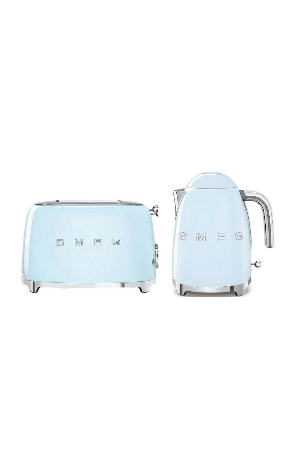 Smeg Blue Bundle Set Klf03 Kettle & Tsf01 Slice Toaster Size 2